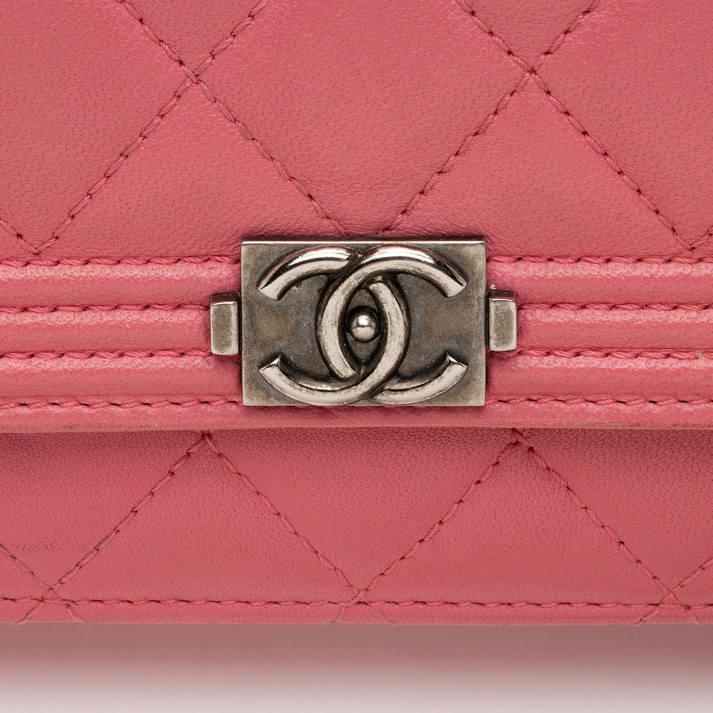 Chanel Lambskin Boy Wallet on Chain