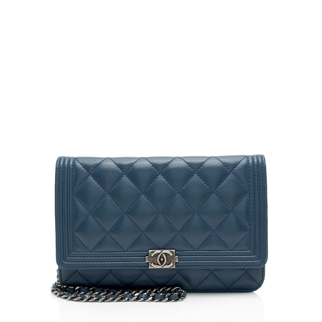 Chanel Lambskin Boy Wallet on Chain