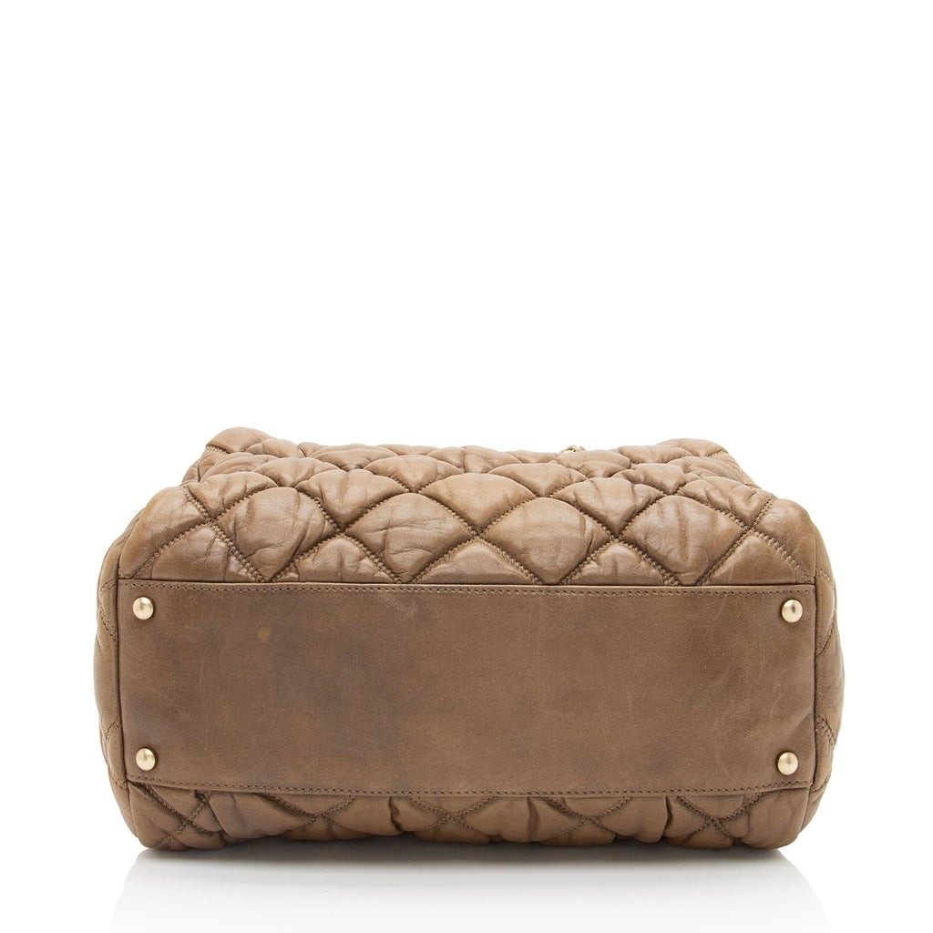 Chanel Lambskin Bubble Quilt Satchel