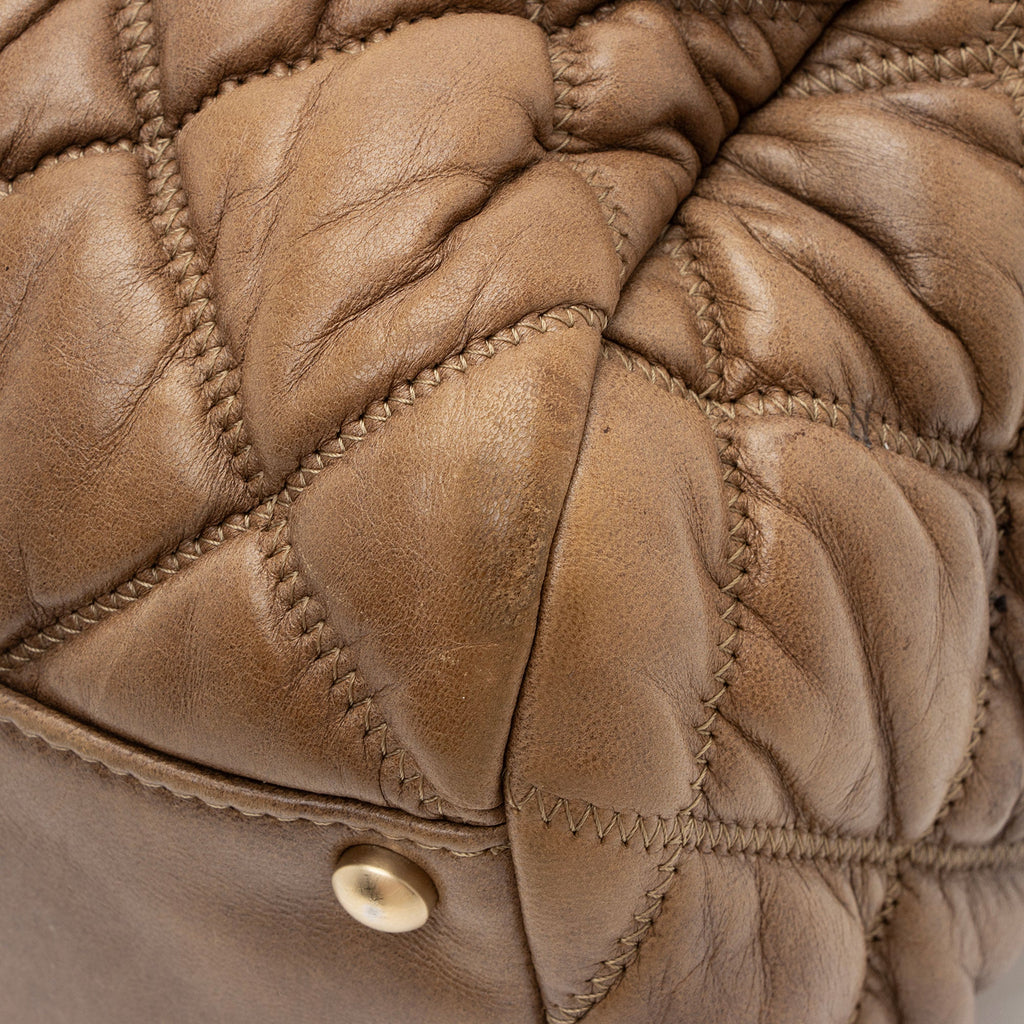 Chanel Lambskin Bubble Quilt Satchel