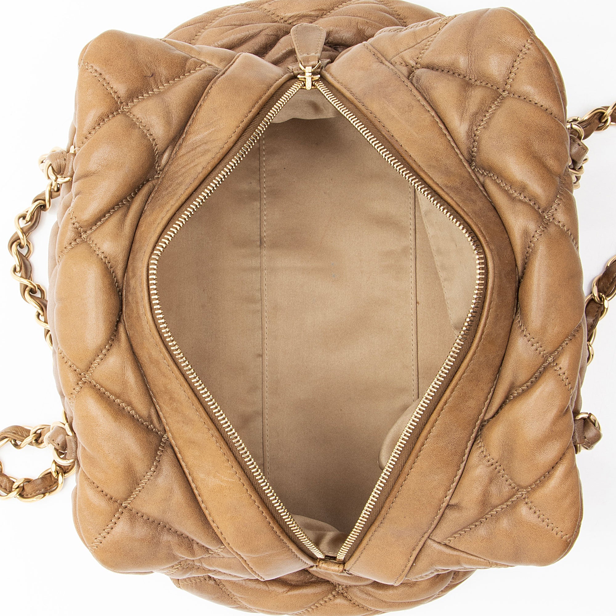 Chanel Lambskin Bubble Quilt Satchel