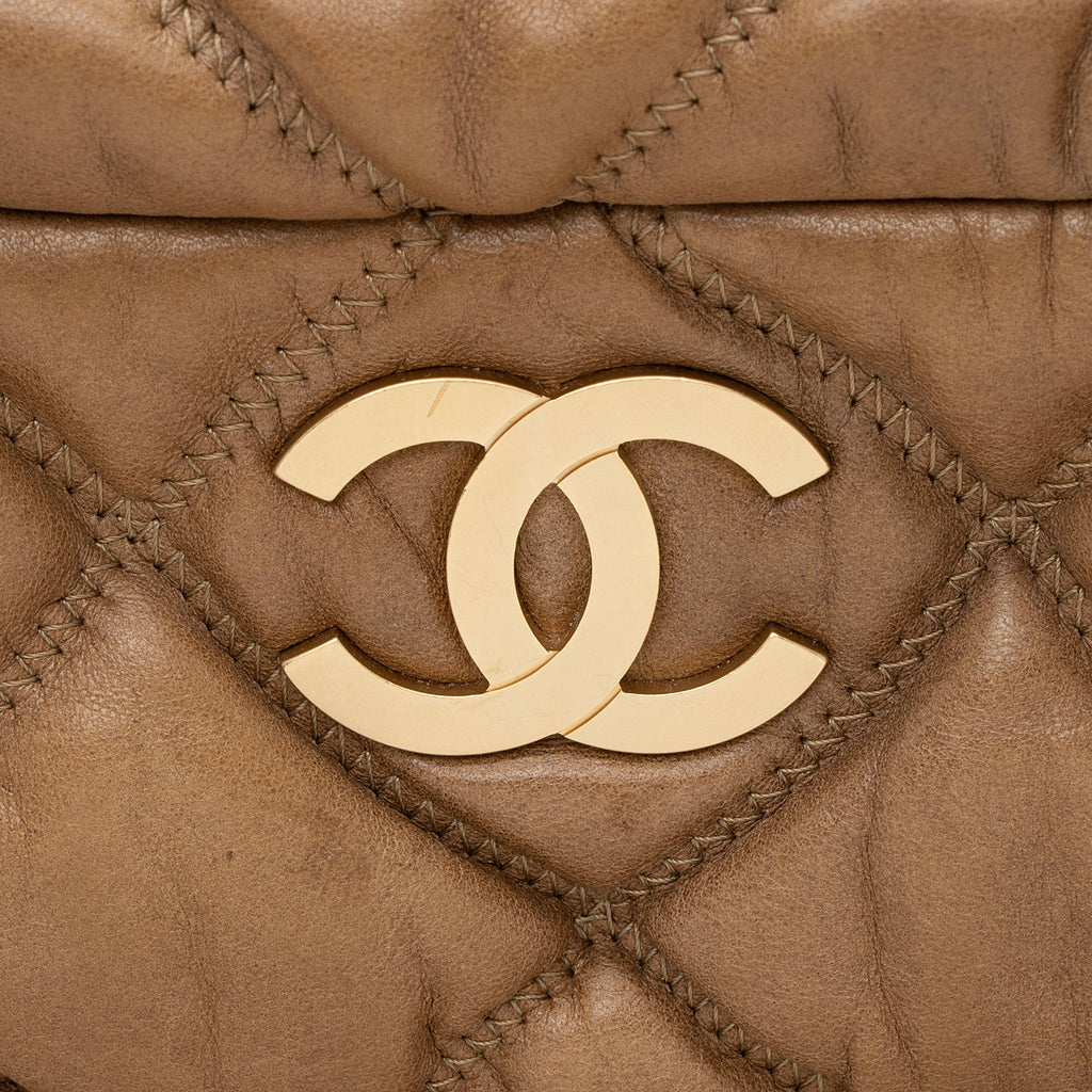 Chanel Lambskin Bubble Quilt Satchel