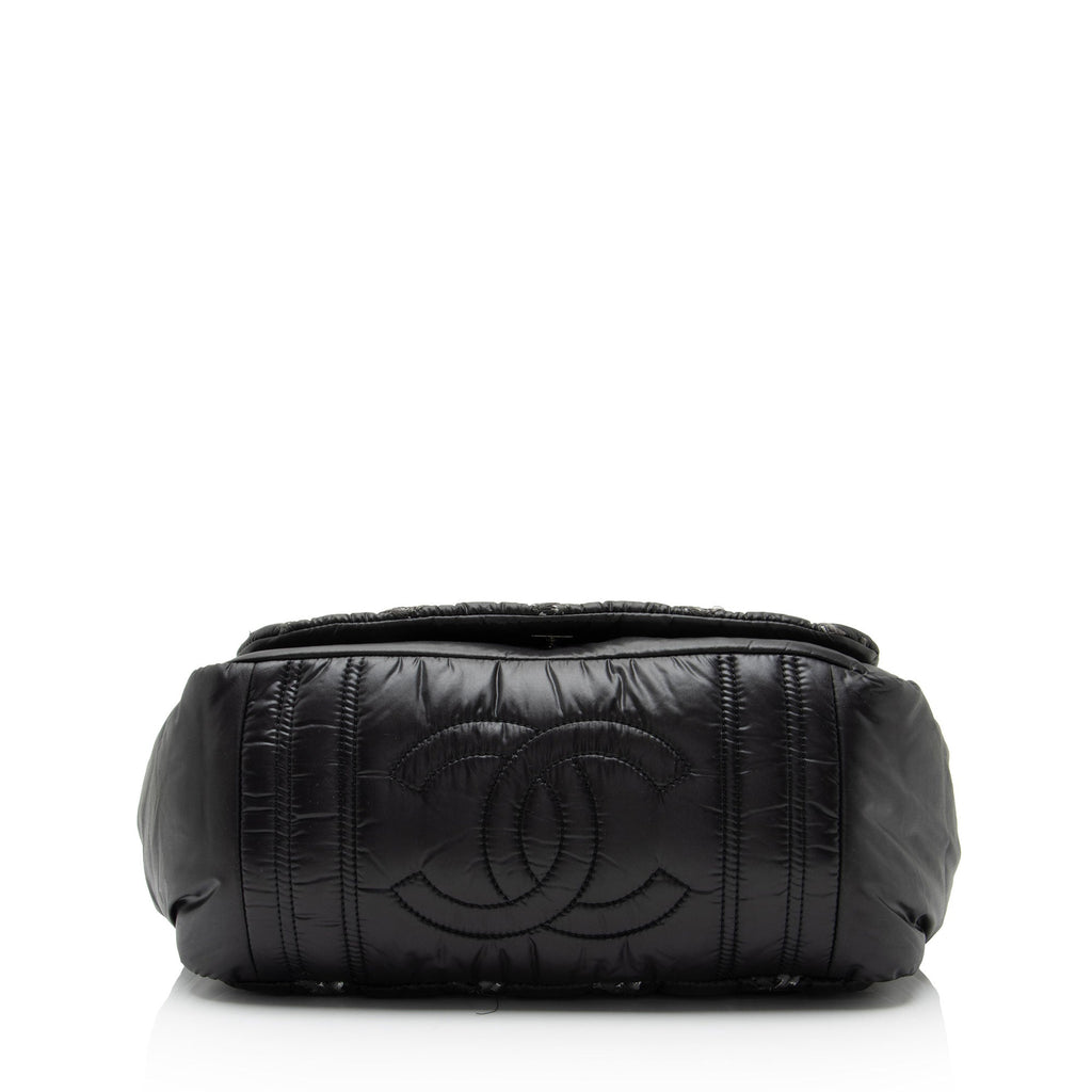 Chanel Lambskin Bubble Quilt Tweed Medium Flap Shoulder Bag