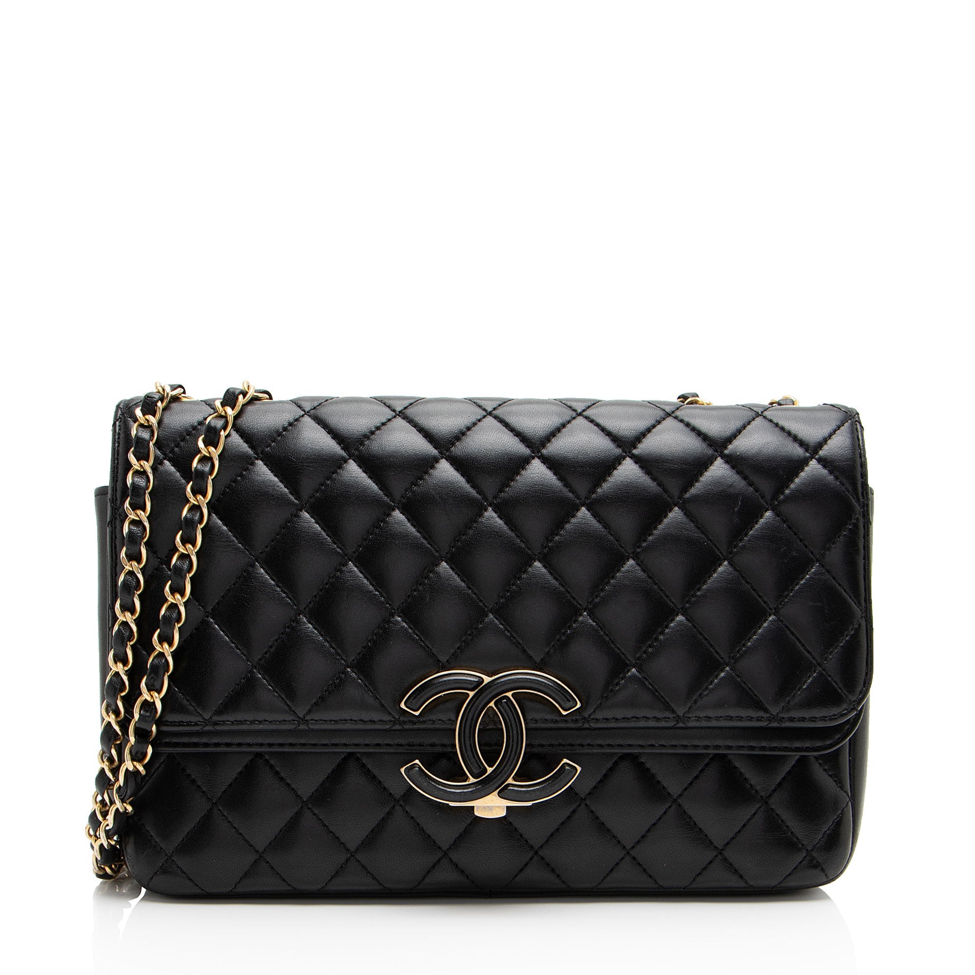 Chanel Lambskin CC Chic Medium Flap Bag (SHF-JgVtpv)