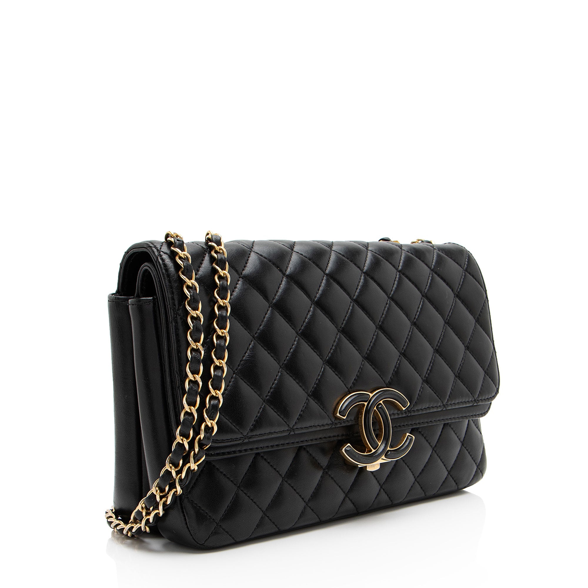 Chanel Lambskin CC Chic Medium Flap Bag (SHF-JgVtpv)