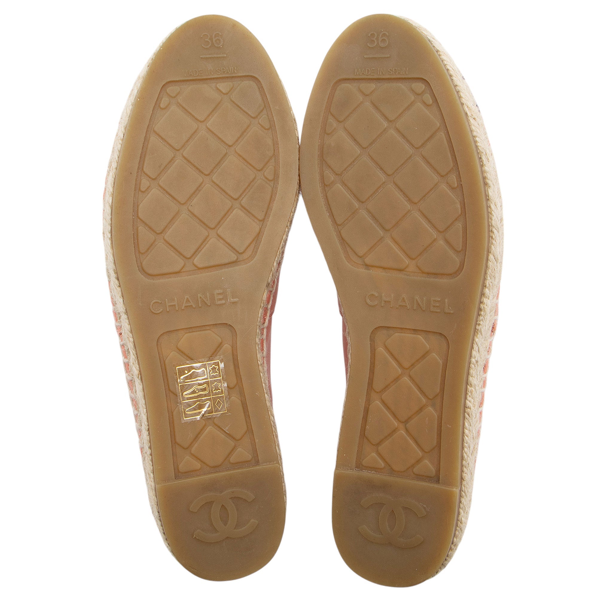 Chanel Lambskin CC Espadrilles - Size 6 / 36