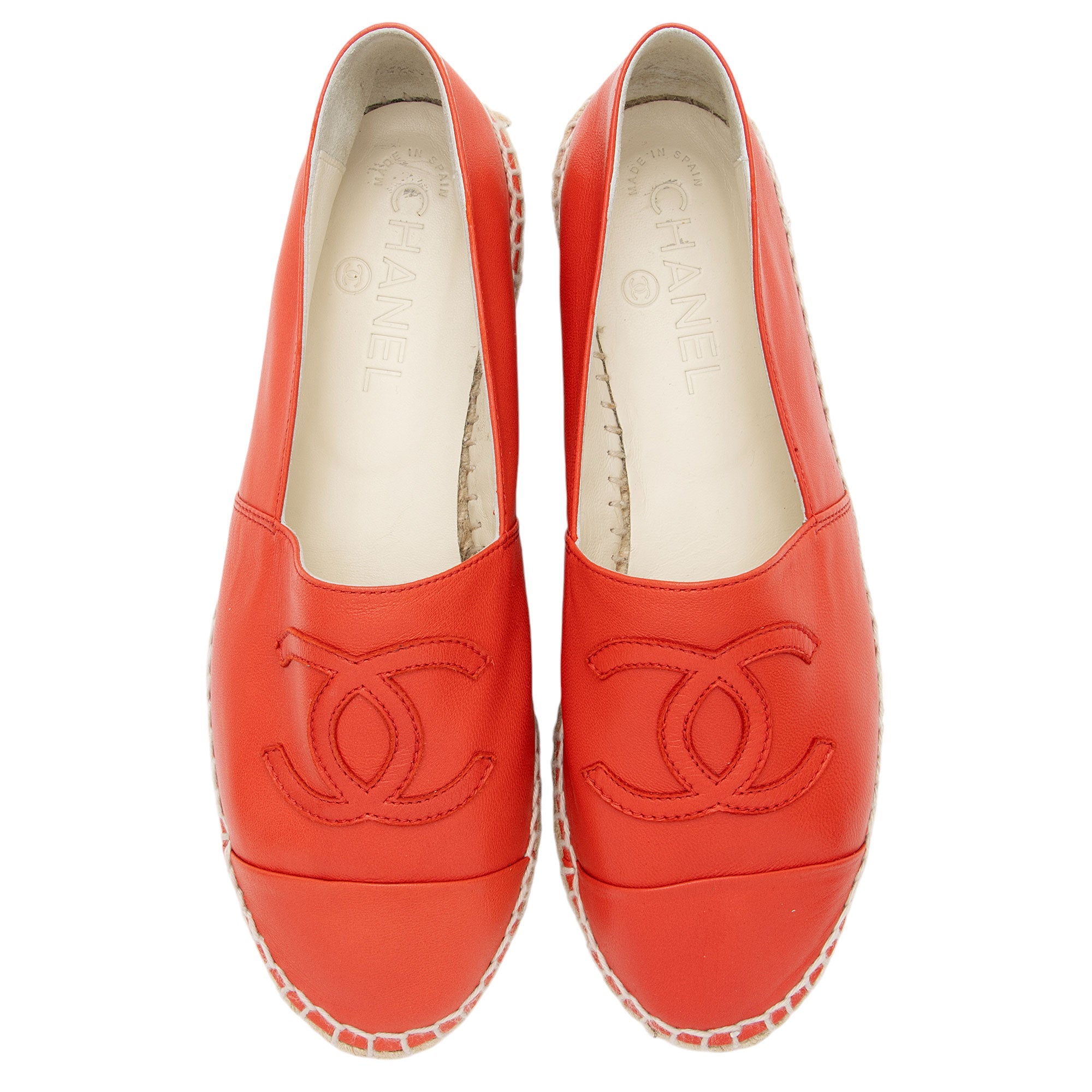 Chanel Lambskin CC Espadrilles - Size 7 / 37 (SHF-mU3mEW)