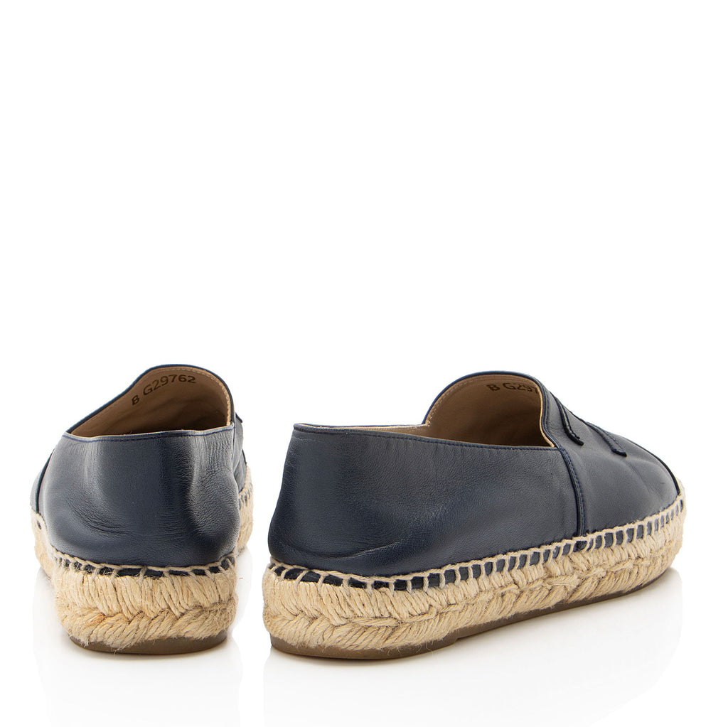 Chanel Lambskin CC Espadrilles - Size 7 / 37