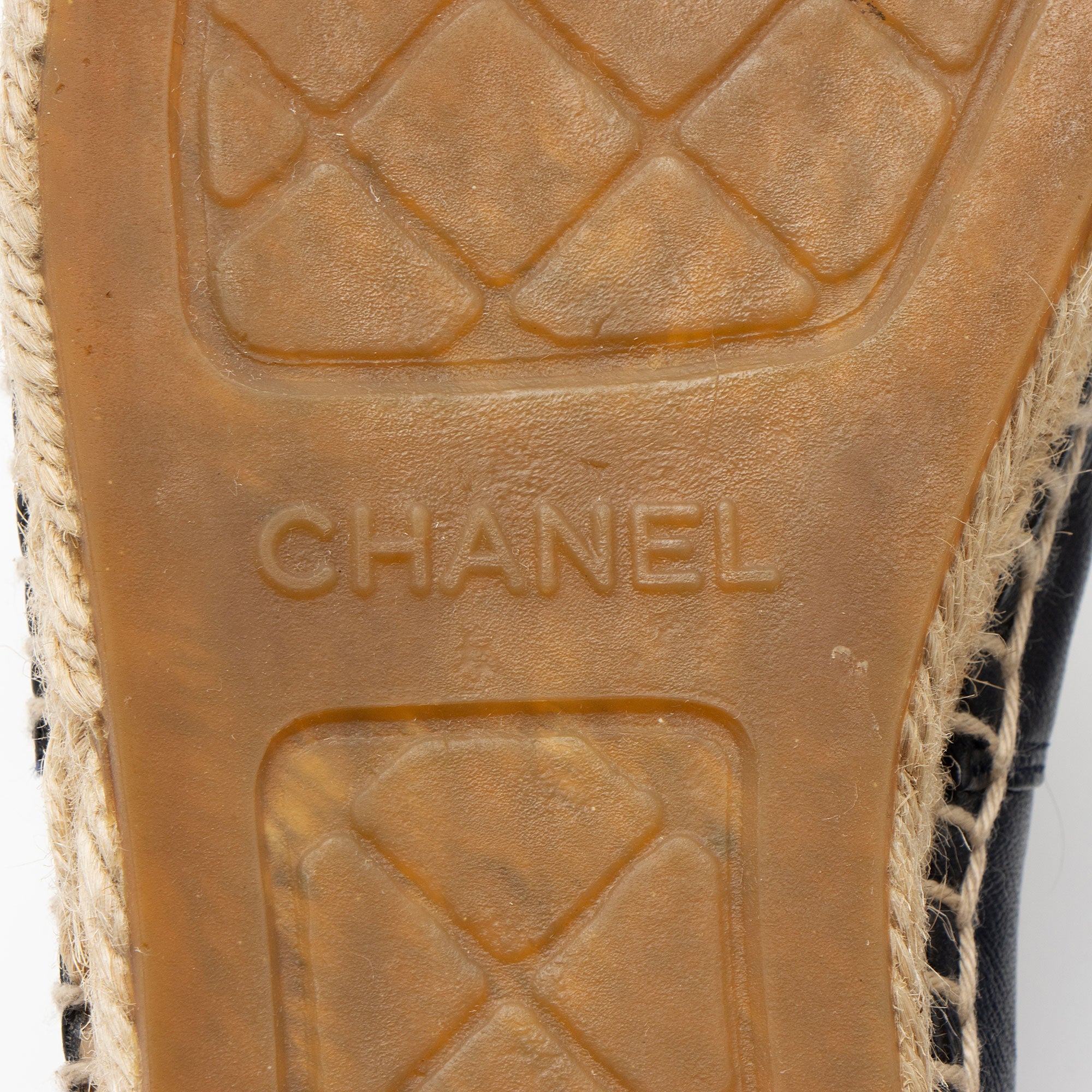 Chanel Lambskin CC Espadrilles - Size 7 / 37