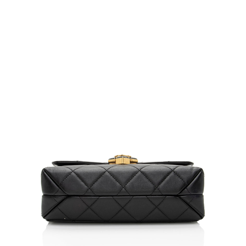 Chanel Lambskin CC Gem Chain Flap Bag