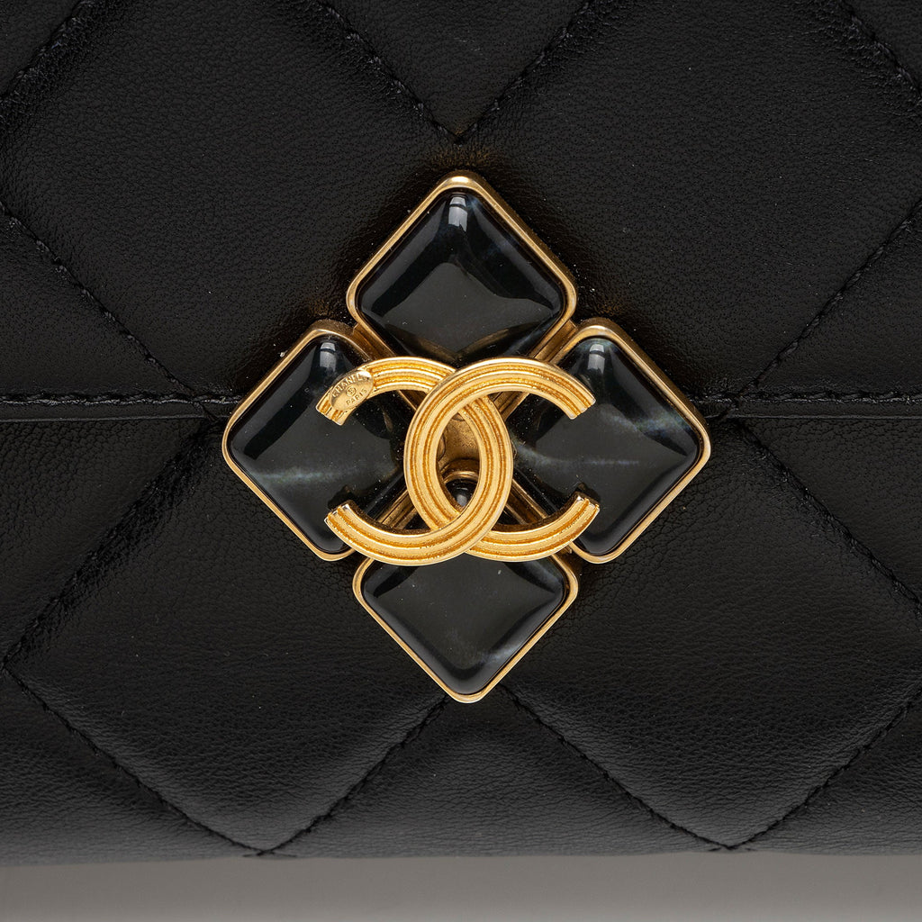 Chanel Lambskin CC Gem Chain Flap Bag