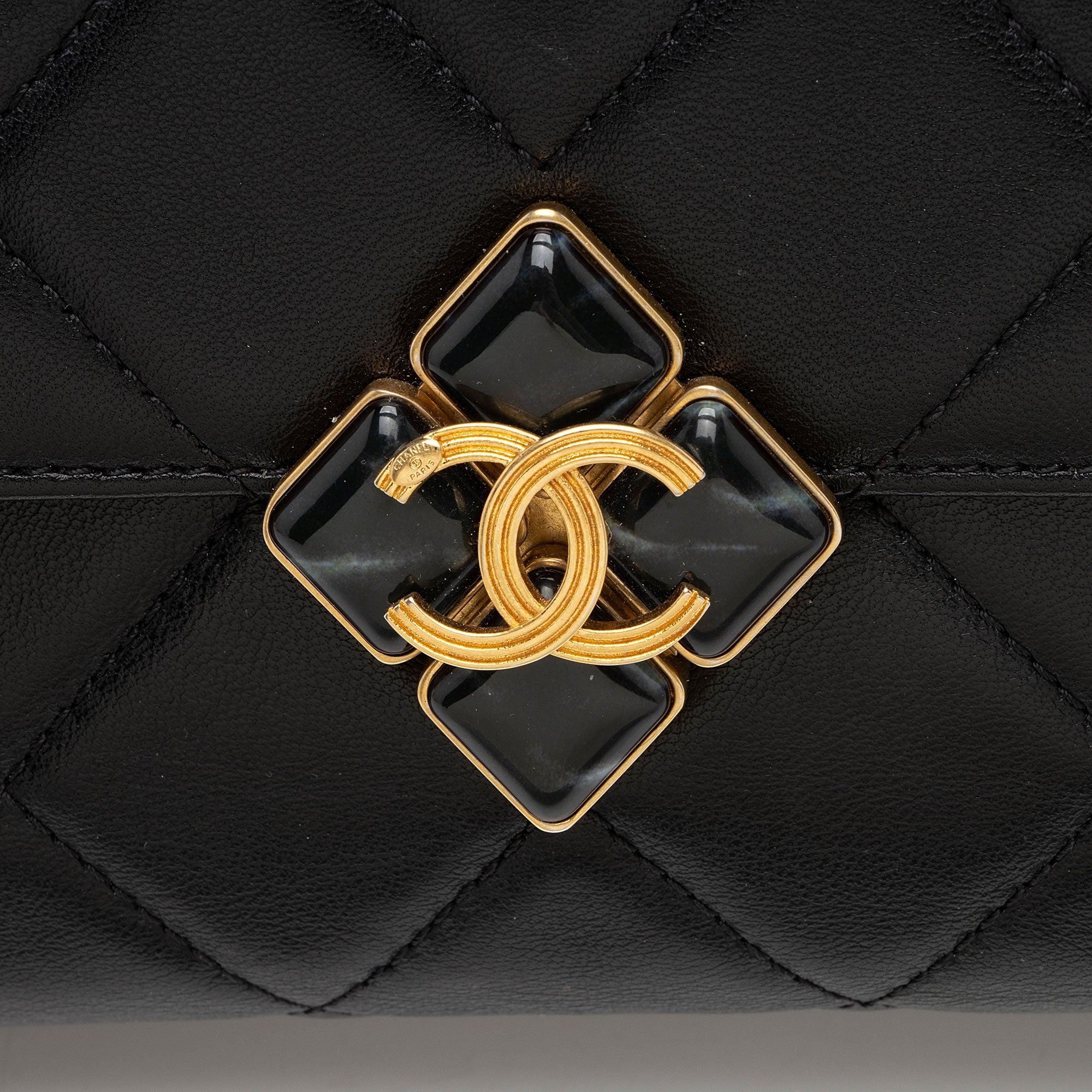 Chanel Lambskin CC Gem Chain Flap Bag