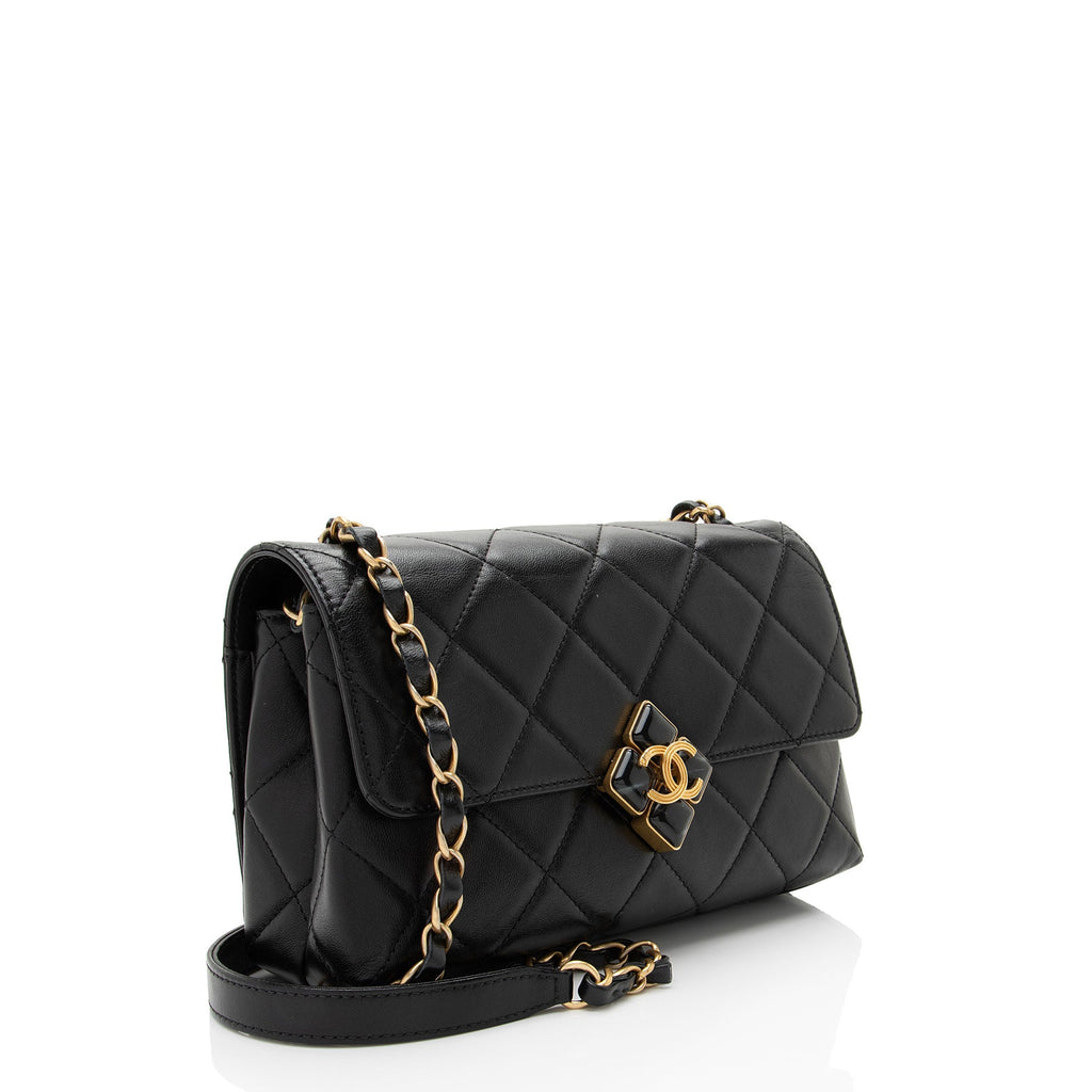 Chanel Lambskin CC Gem Chain Flap Bag