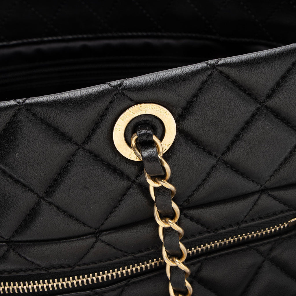 Chanel Lambskin CC Medallion Tote