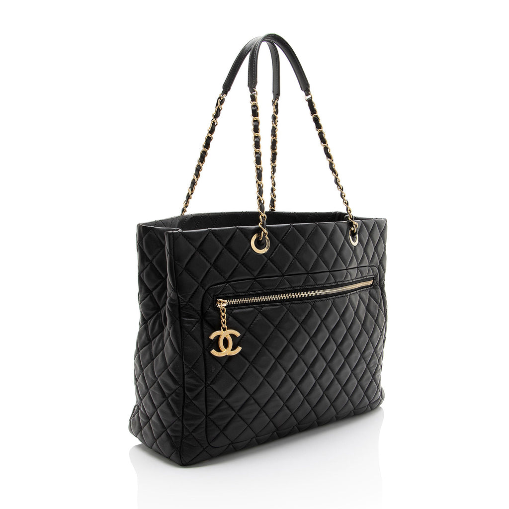 Chanel Lambskin CC Medallion Tote