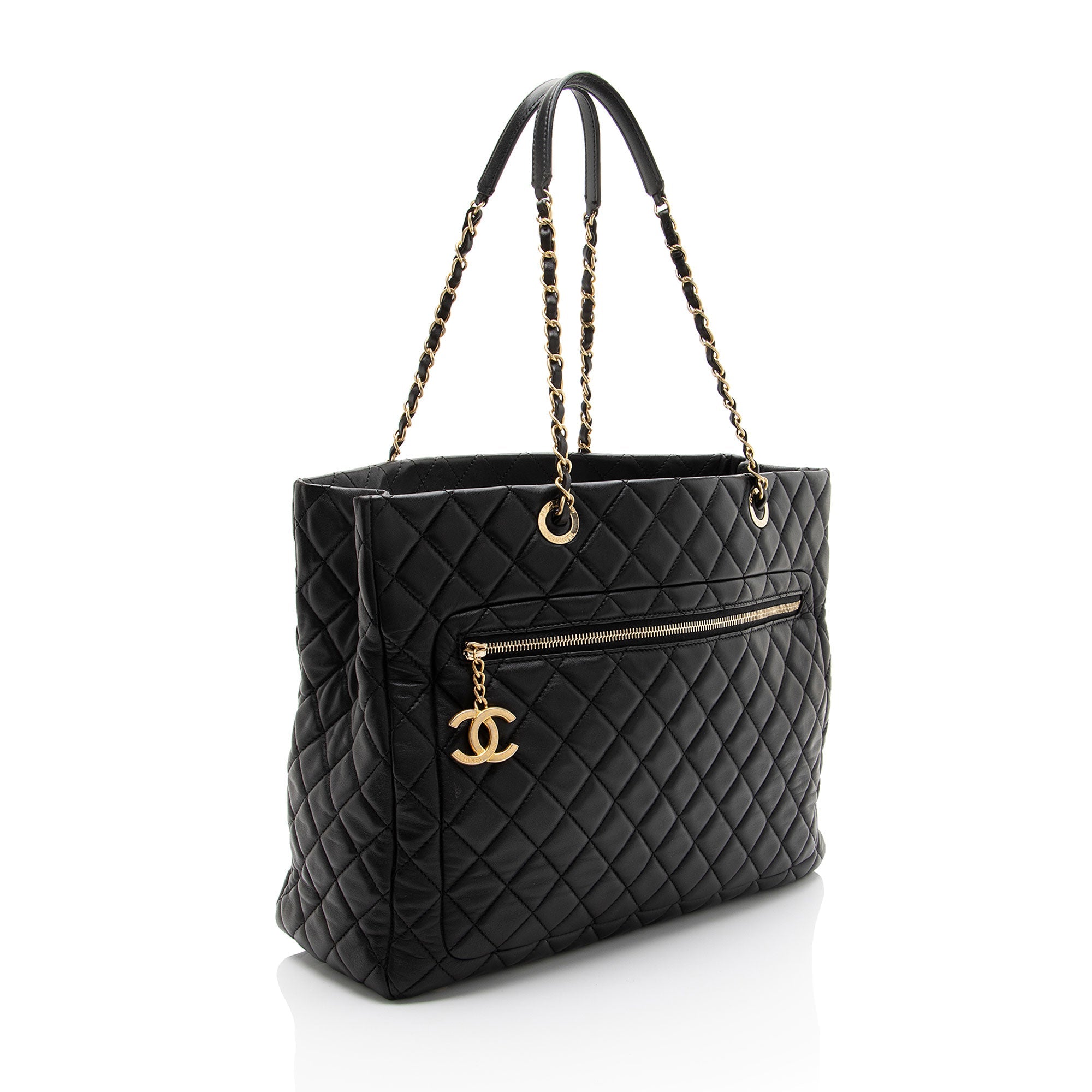 Chanel Lambskin CC Medallion Tote
