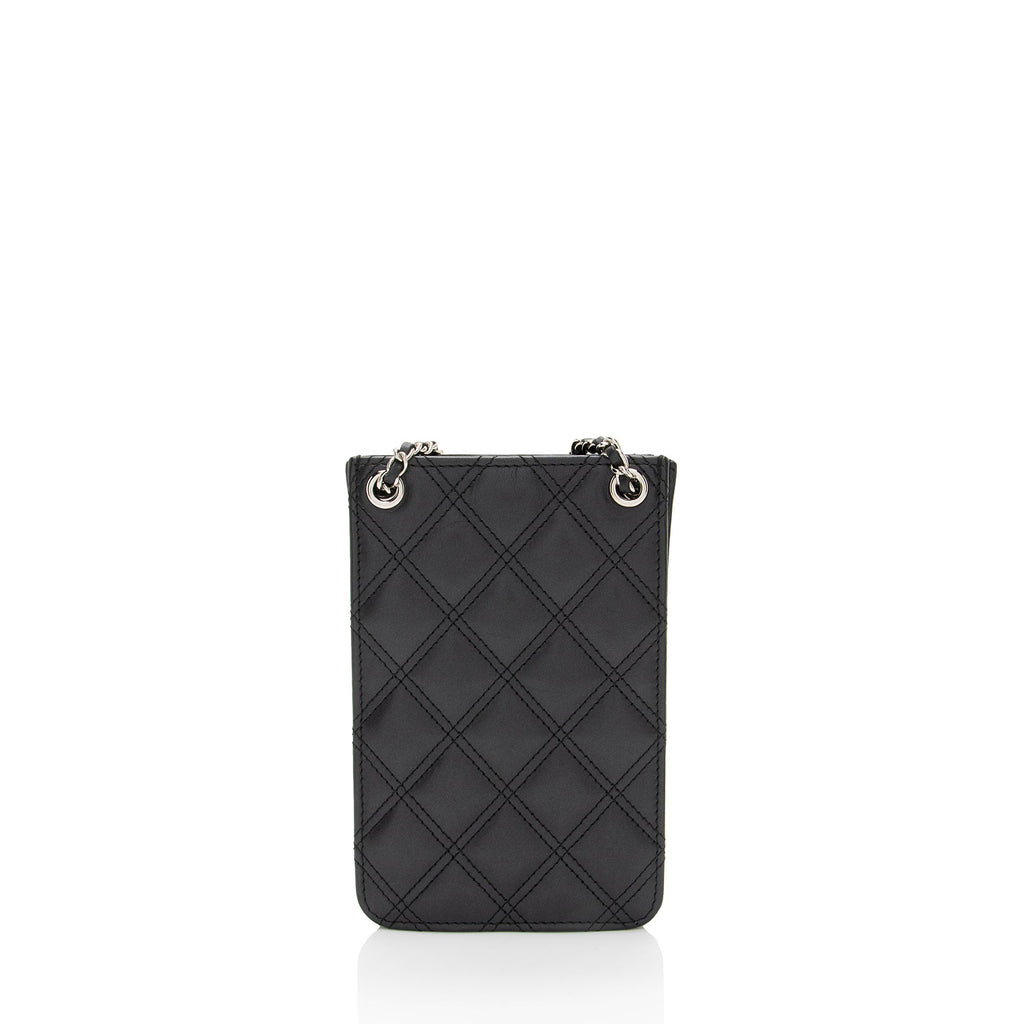 Chanel Lambskin CC Phone Holder Crossbody - FINAL SALE (SHF-htR1Mr)