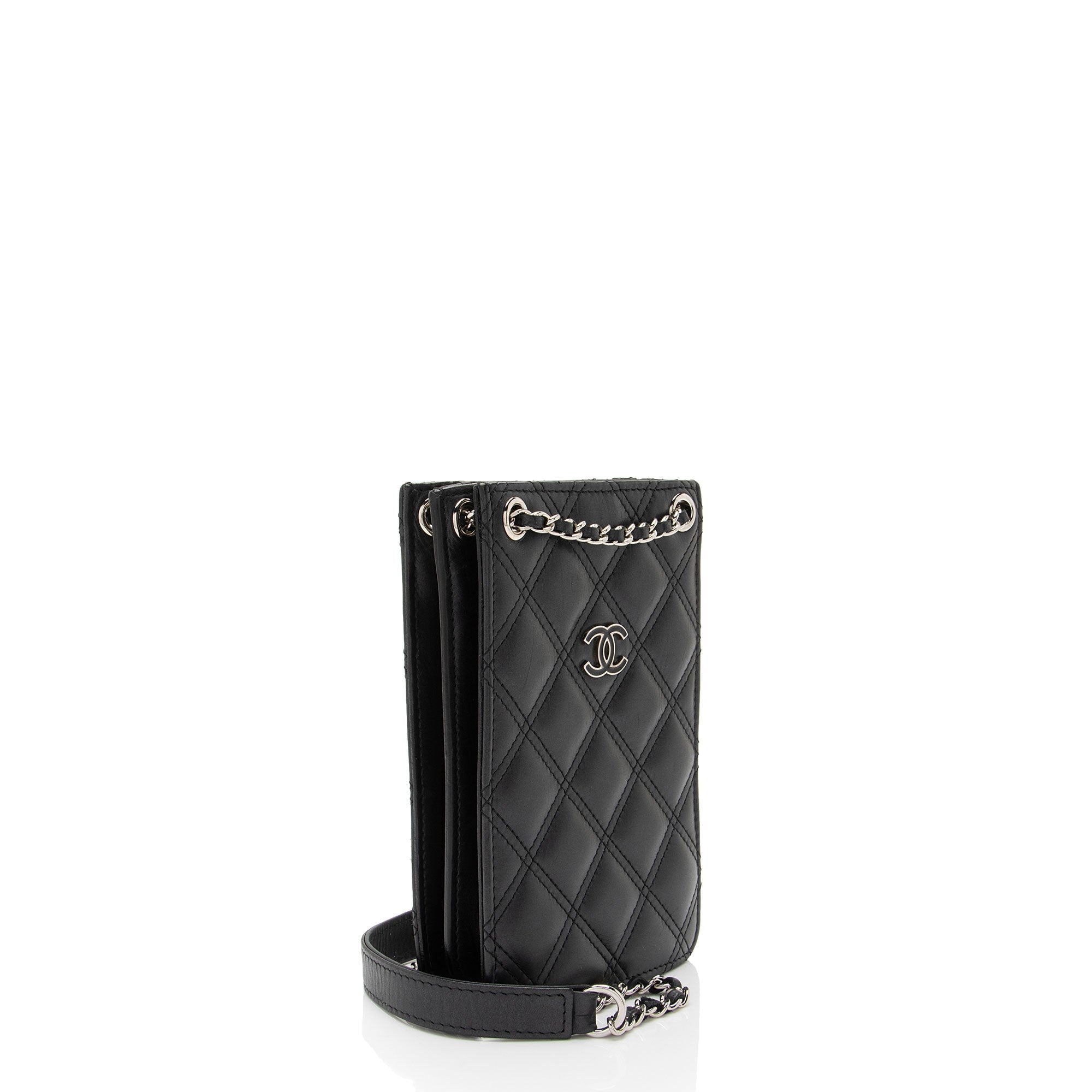 Chanel Lambskin CC Phone Holder Crossbody - FINAL SALE (SHF-htR1Mr)