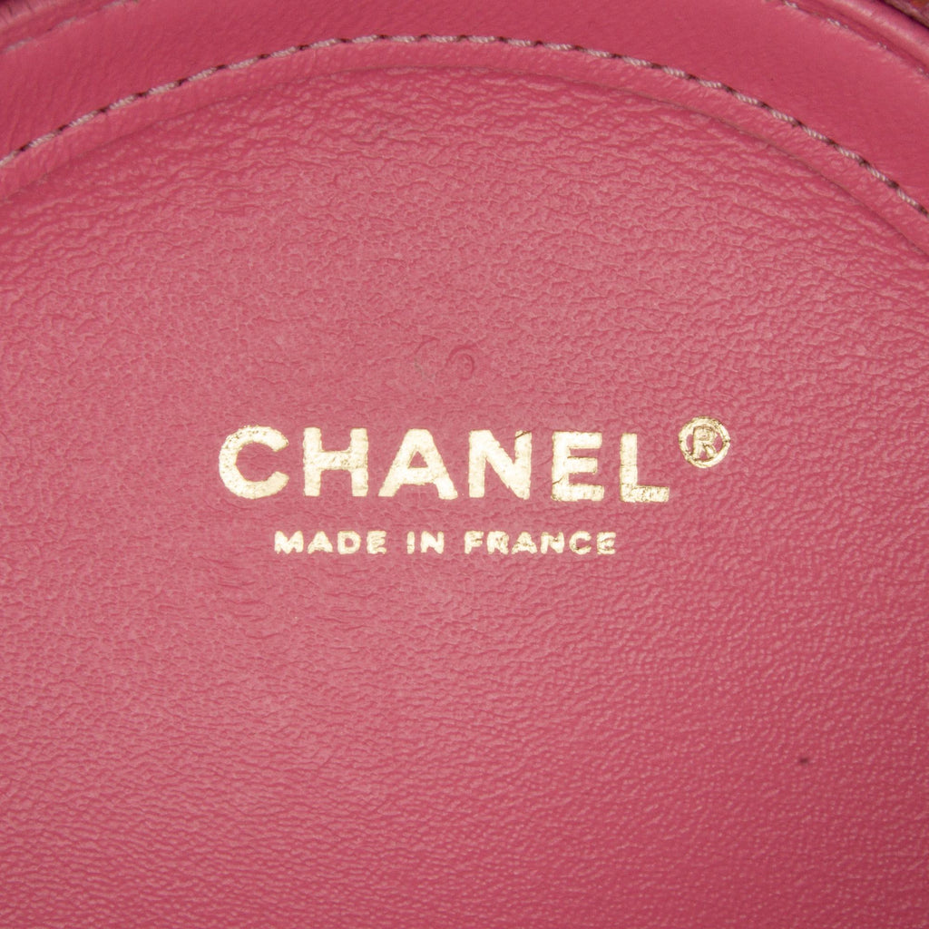 Chanel Lambskin CC Round Chain Crossbody
