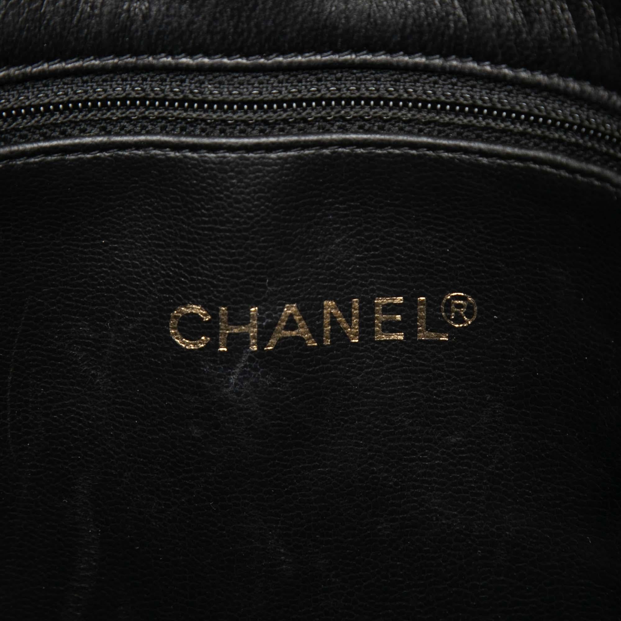 Chanel Lambskin CC Studded Logo Tote