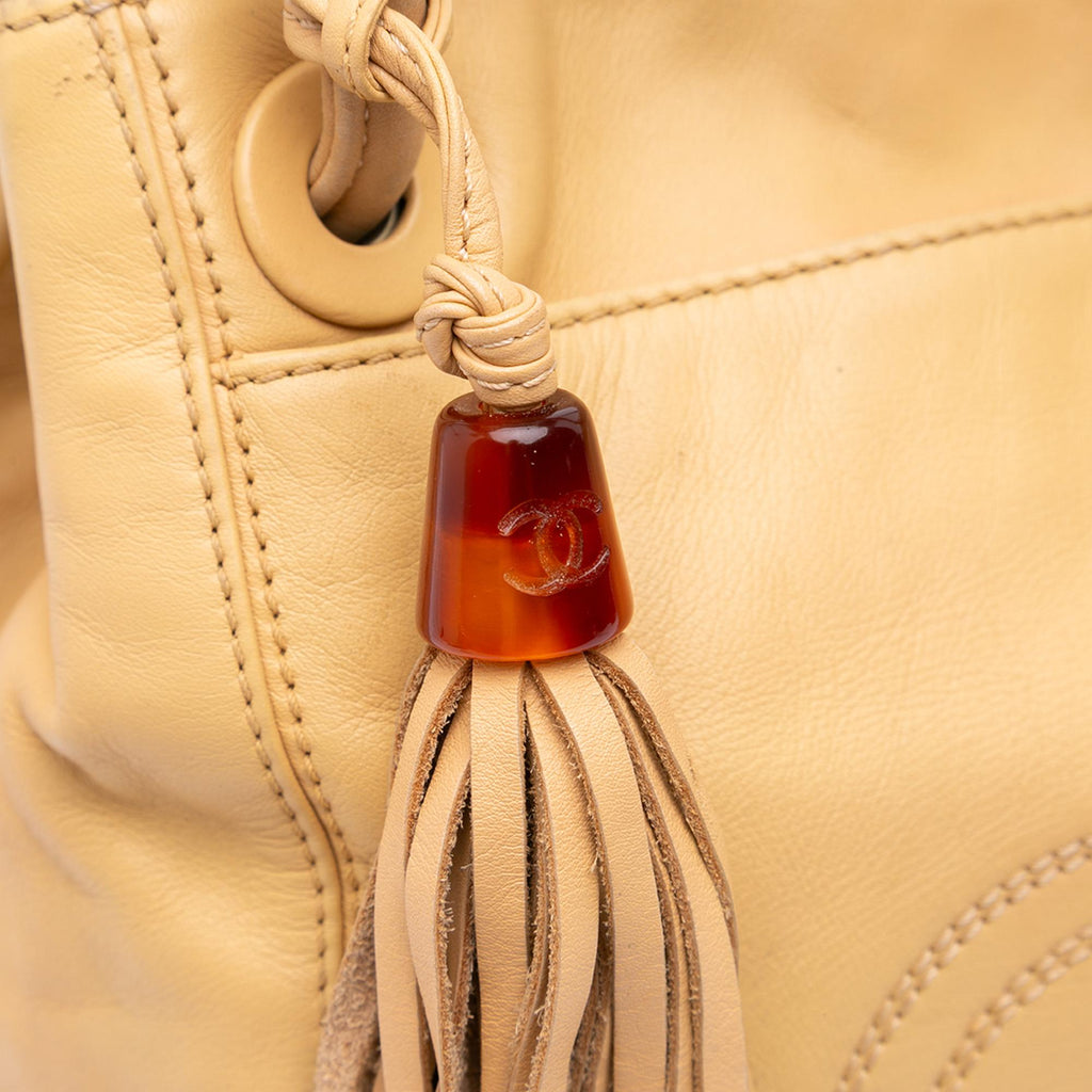 Chanel Lambskin CC Tassel Shoulder Bag