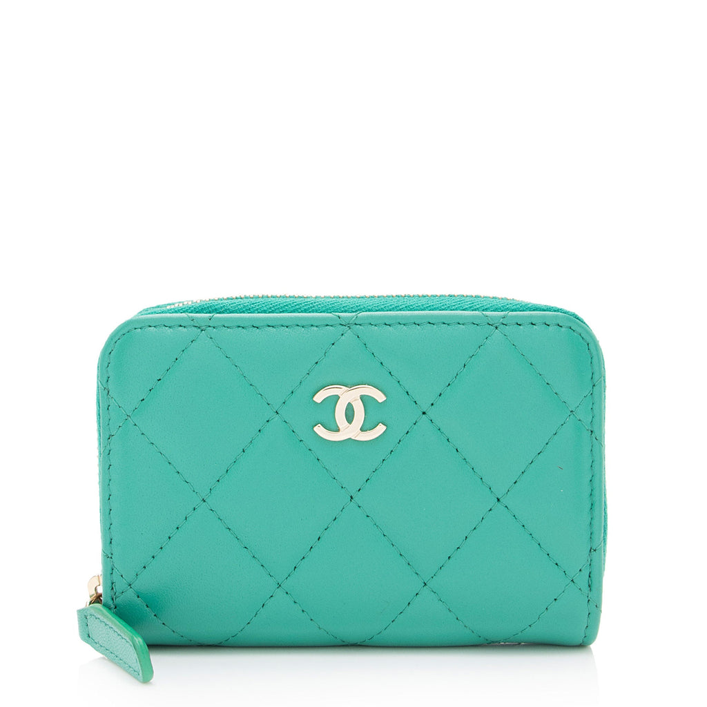 Chanel Lambskin CC Zip Around Card Case (SHF-kPLZP1)