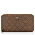 Chanel Metallic Lambskin CC Zip Around Wallet (SHF-20961)