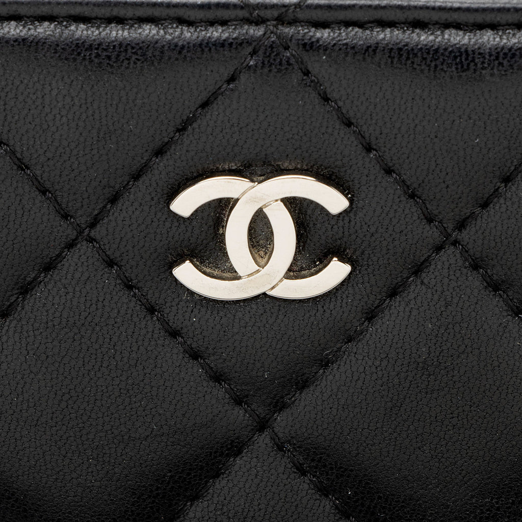 Chanel Lambskin CC Zip Around Wallet