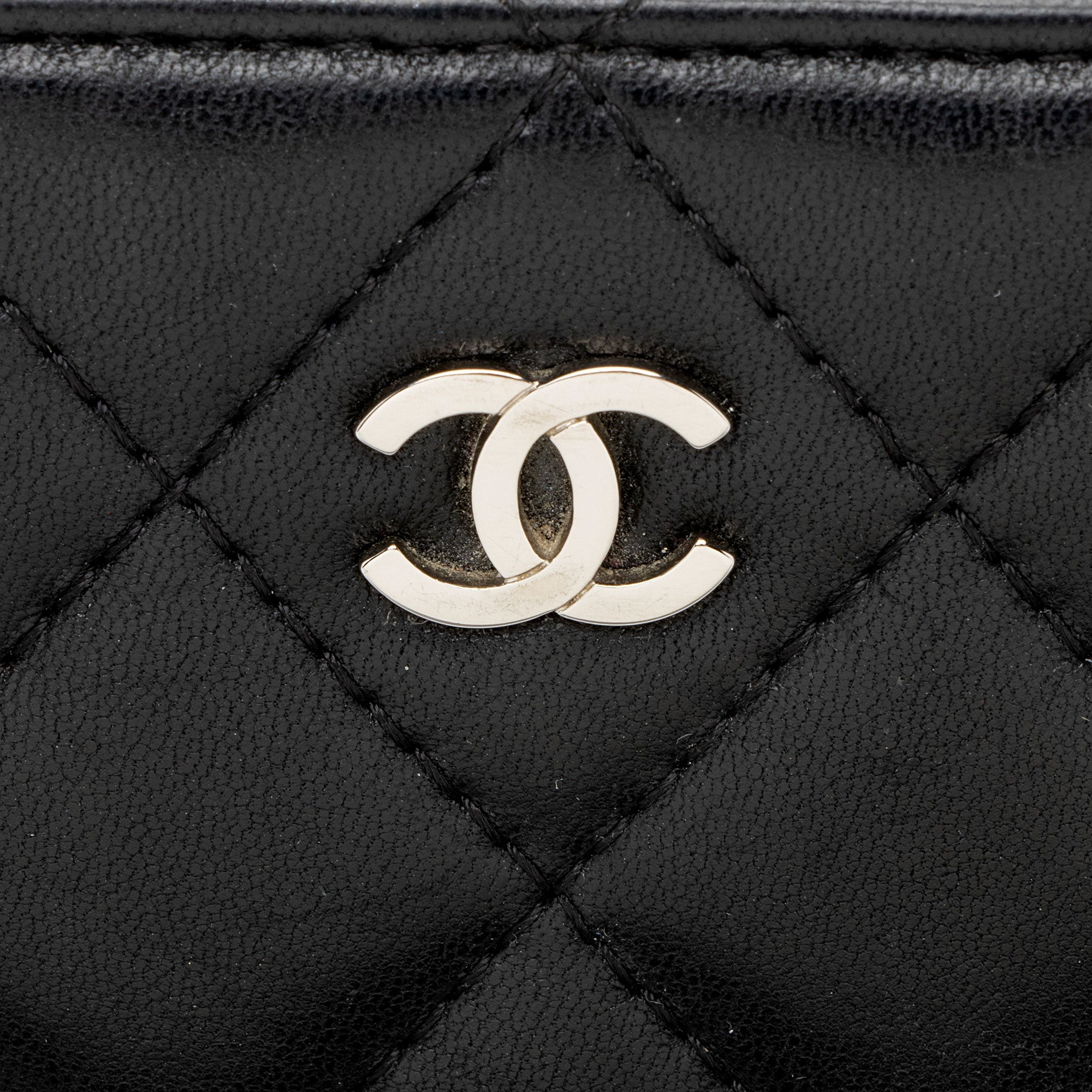 Chanel Lambskin CC Zip Around Wallet