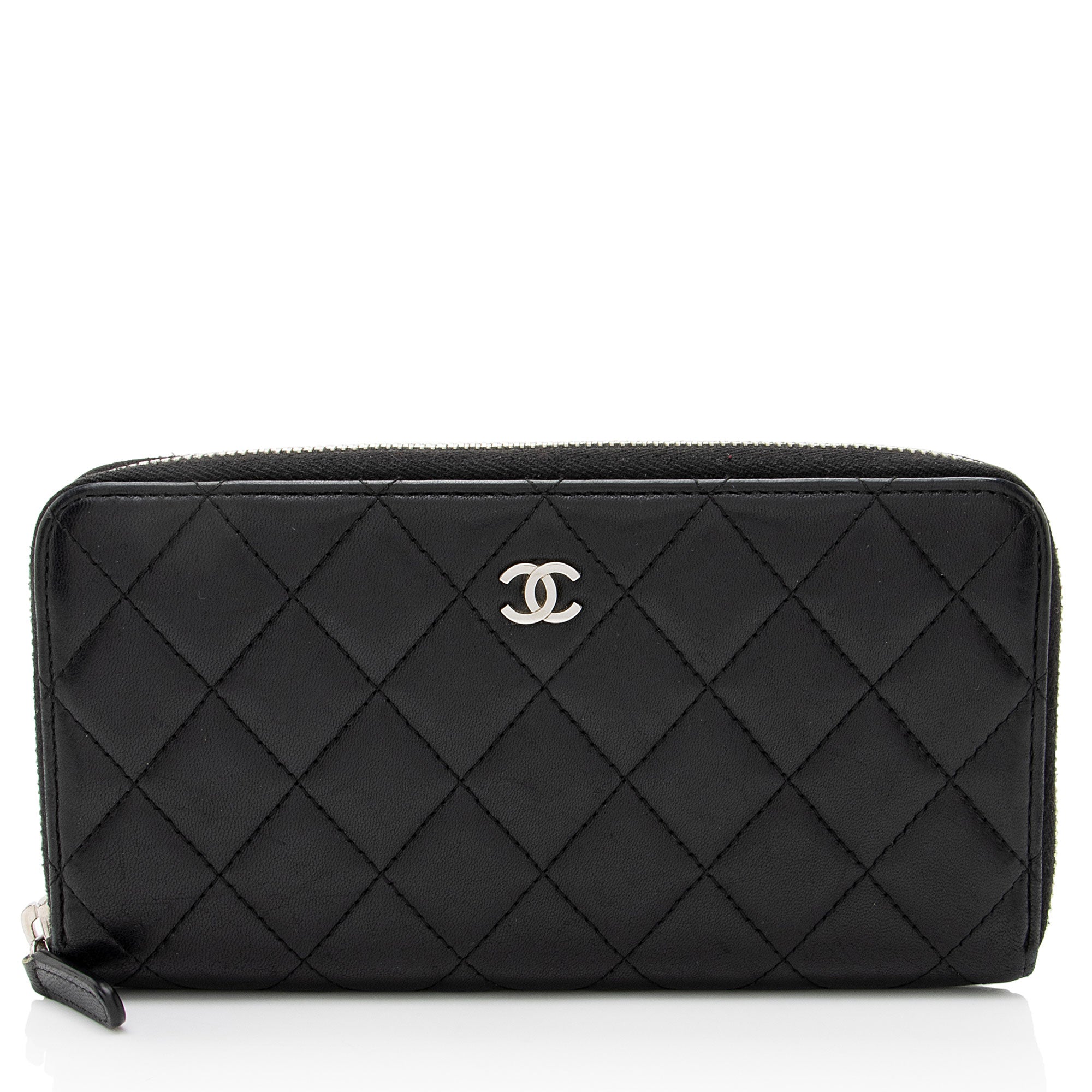 Chanel Lambskin CC Zip Around Wallet