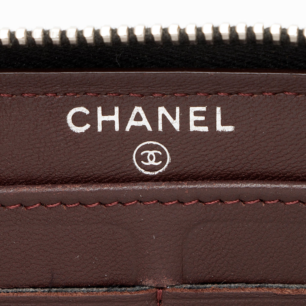 Chanel Lambskin CC Zip Around Wallet