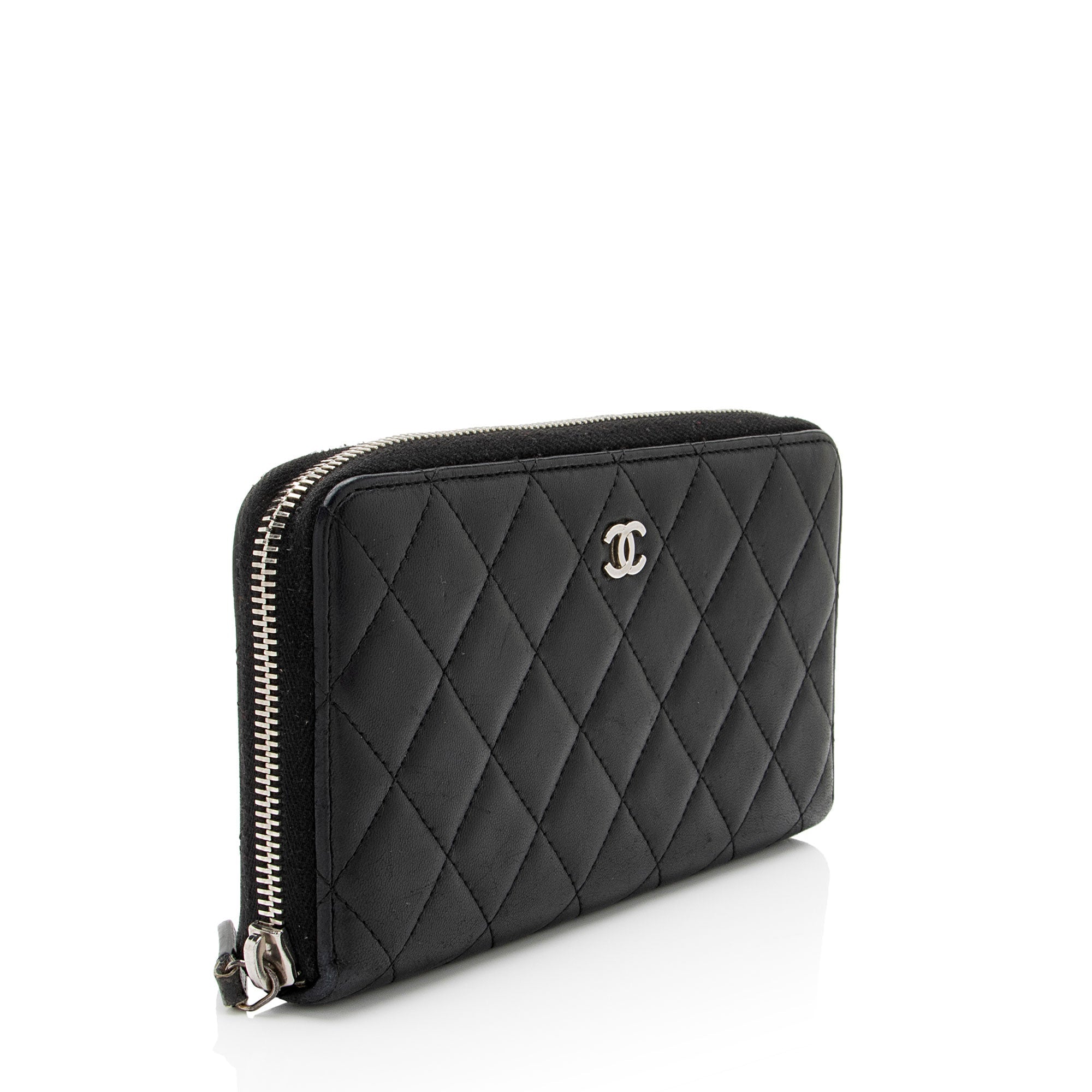 Chanel Lambskin CC Zip Around Wallet