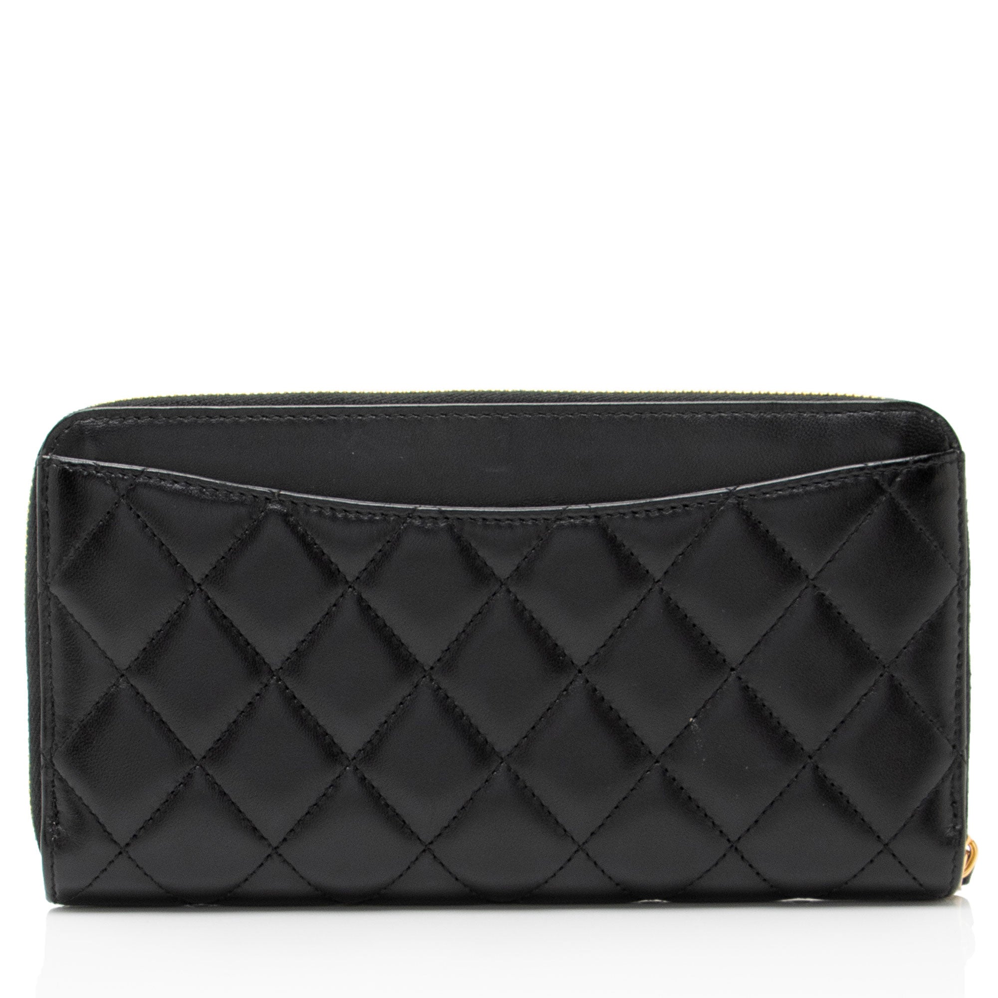 Chanel Lambskin CC Zip Around Wallet