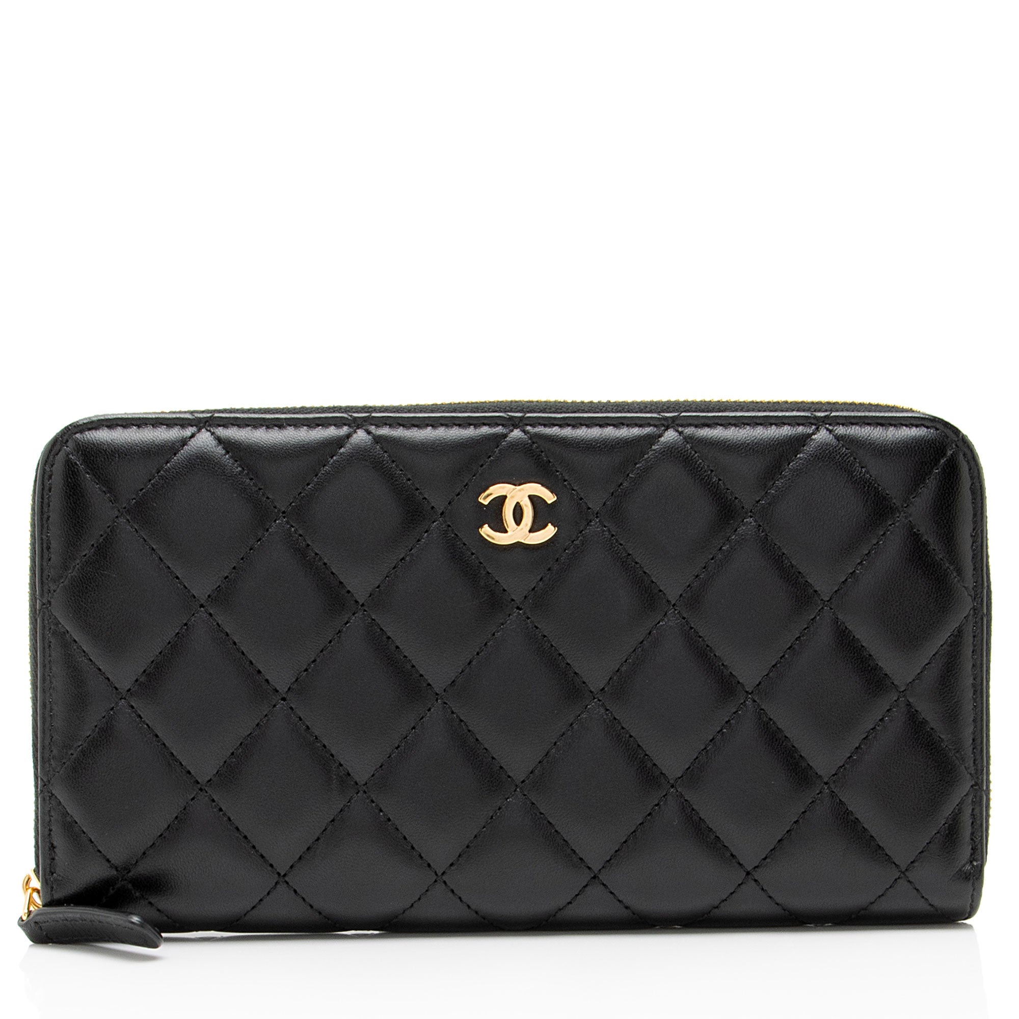 Chanel Lambskin CC Zip Around Wallet