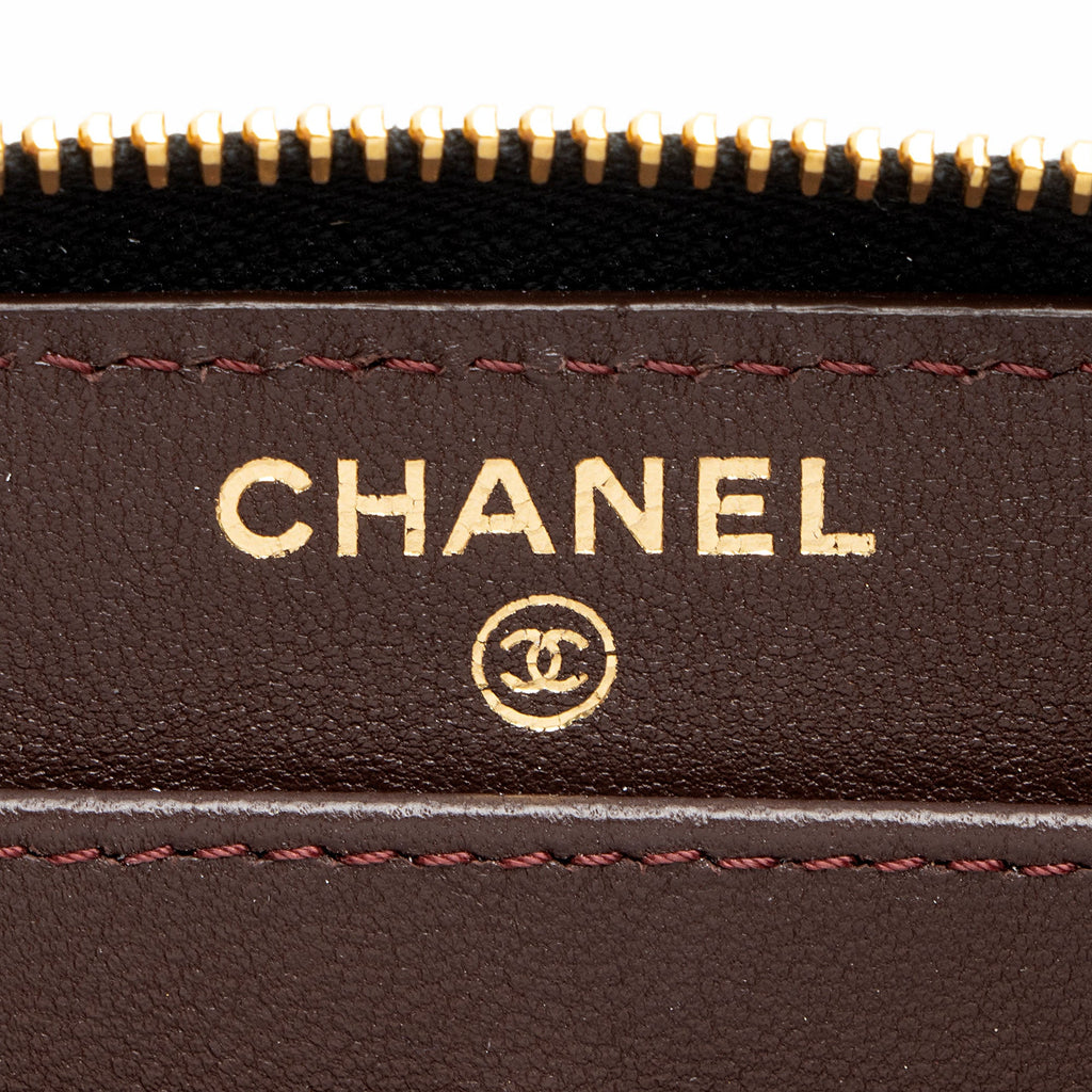 Chanel Lambskin CC Zip Around Wallet