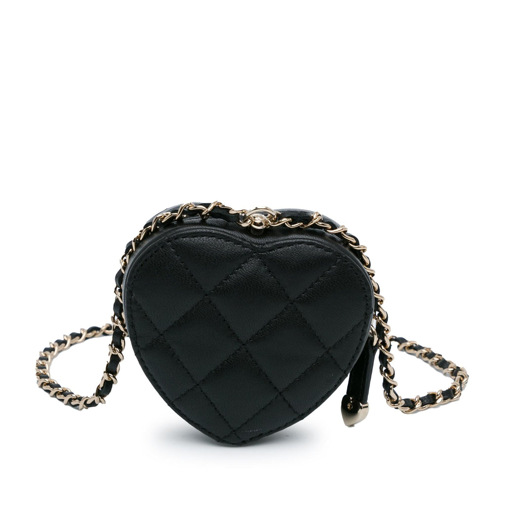 Chanel Lambskin CC in Love Heart Necklace Bag (SHG-lbzzG9)