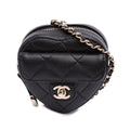 Chanel Lambskin CC in Love Heart Necklace Bag