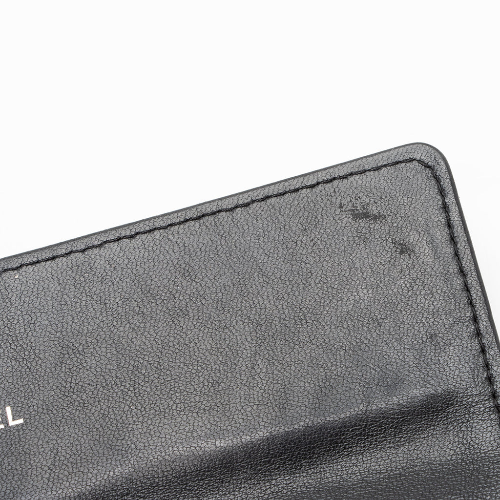 Chanel Lambskin Camellia CC Flap Long Wallet (SHF-22609)