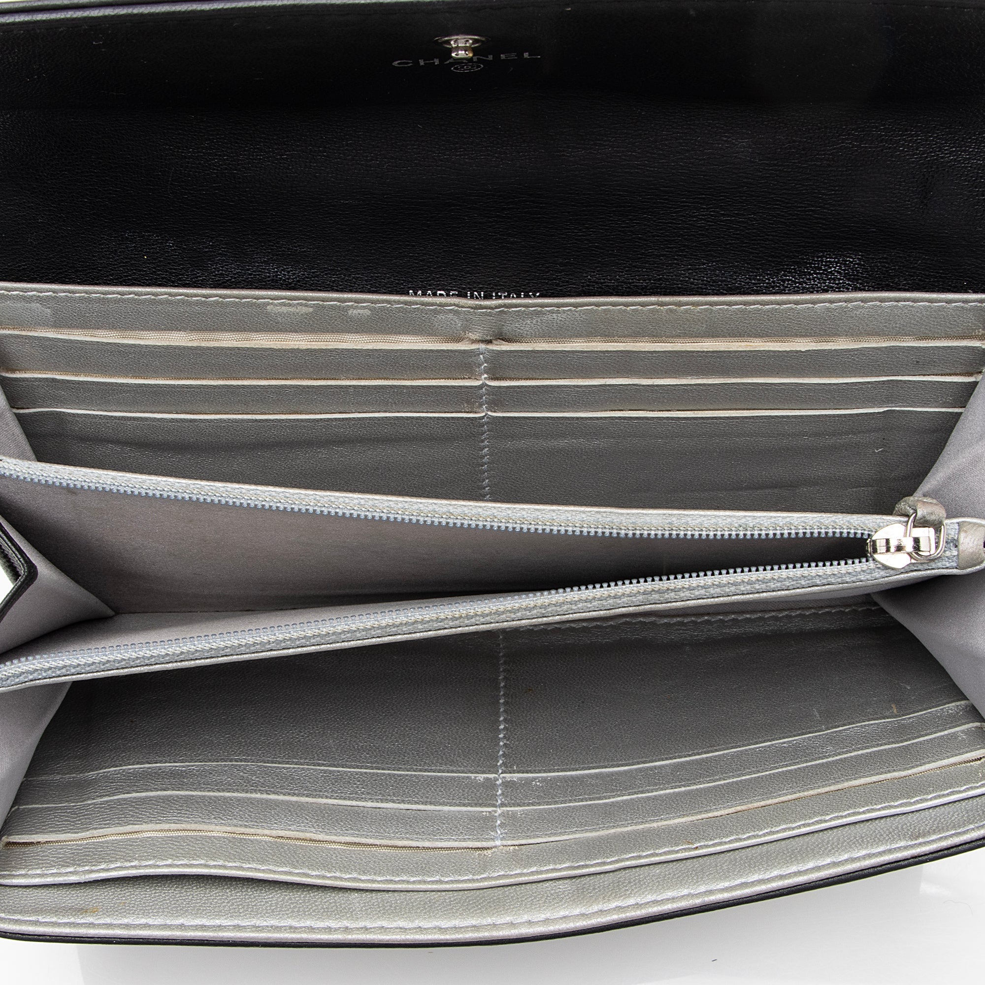 Chanel Lambskin Camellia CC Flap Long Wallet (SHF-22609)