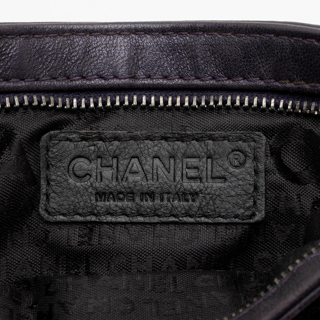Chanel Lambskin Camellia Chain Pochette