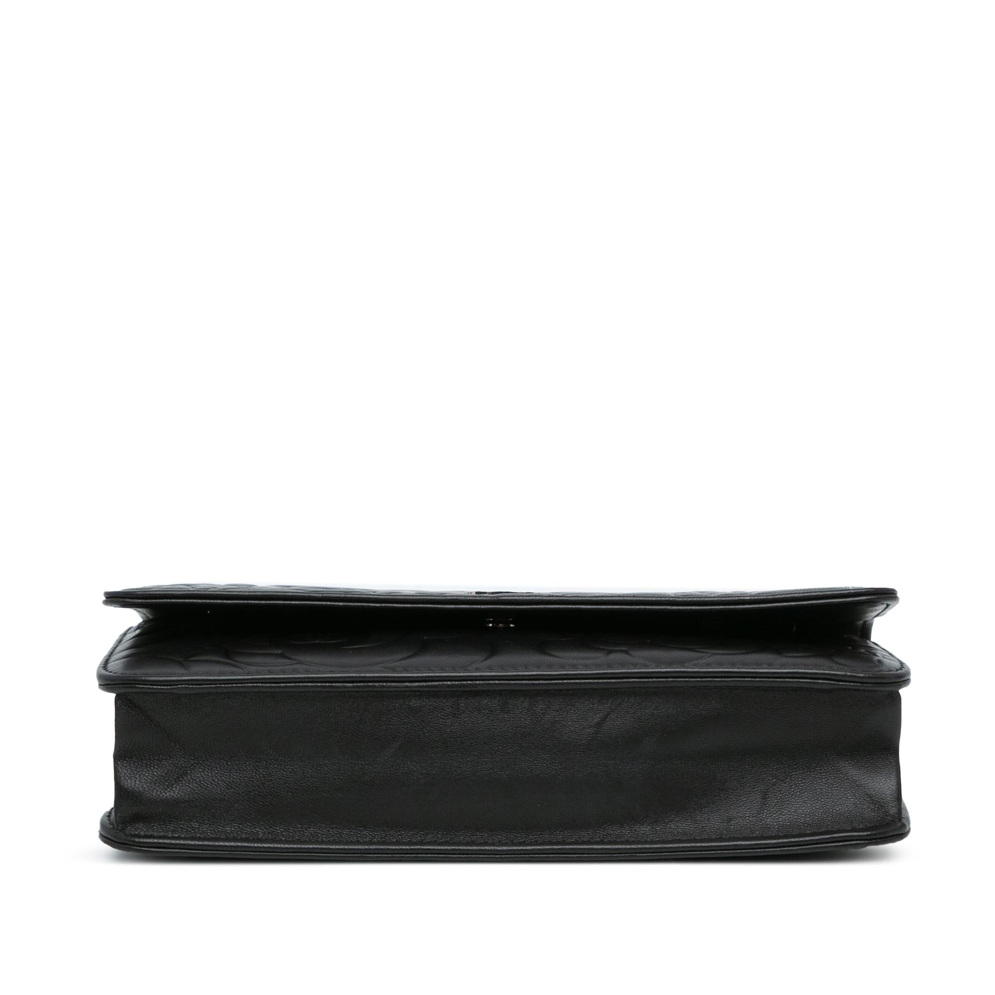 Chanel Lambskin Camellia Embossed Wallet On Chain (SHG-Jgwe48)