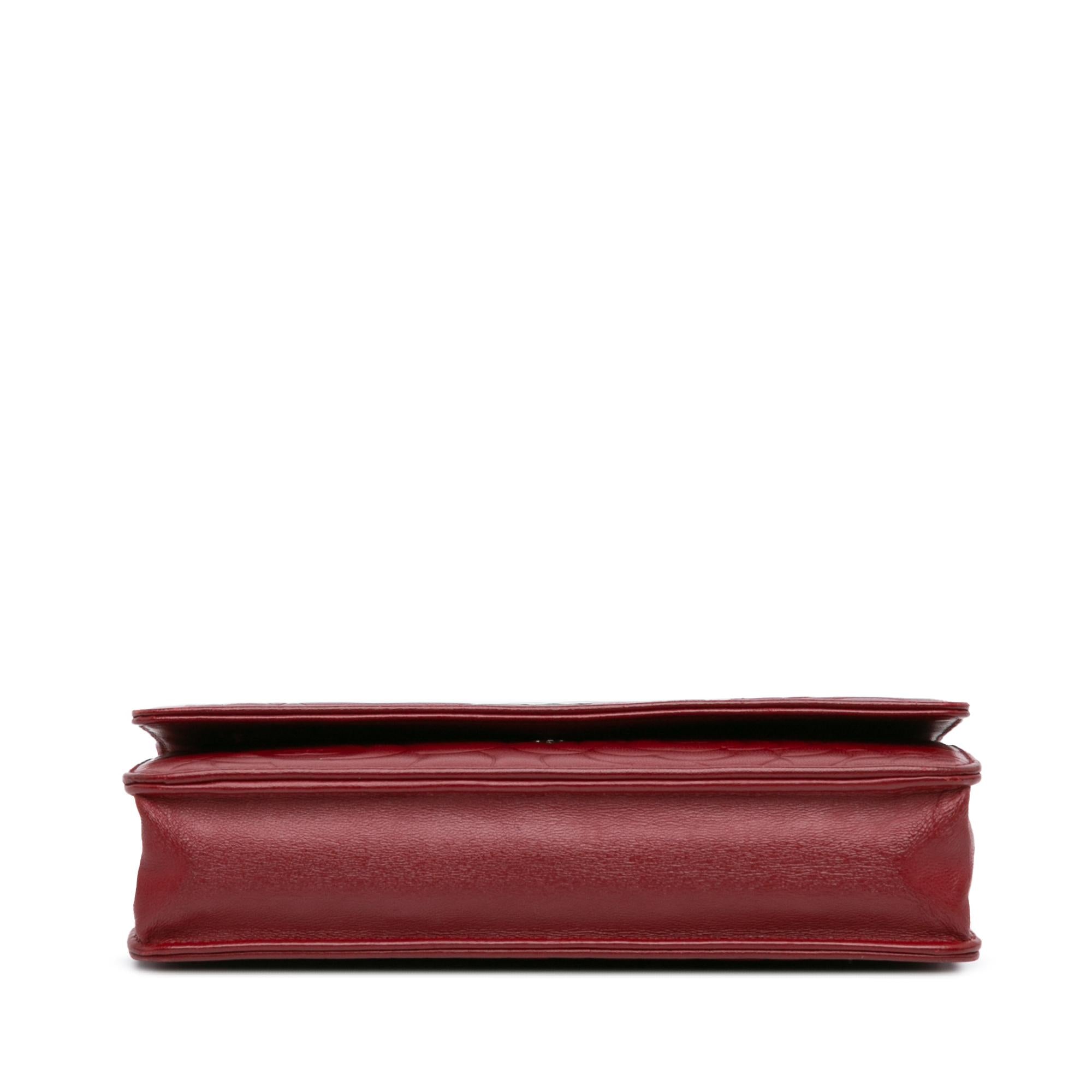 Chanel Lambskin Camellia Wallet On Chain (SHG-XAX1xo)