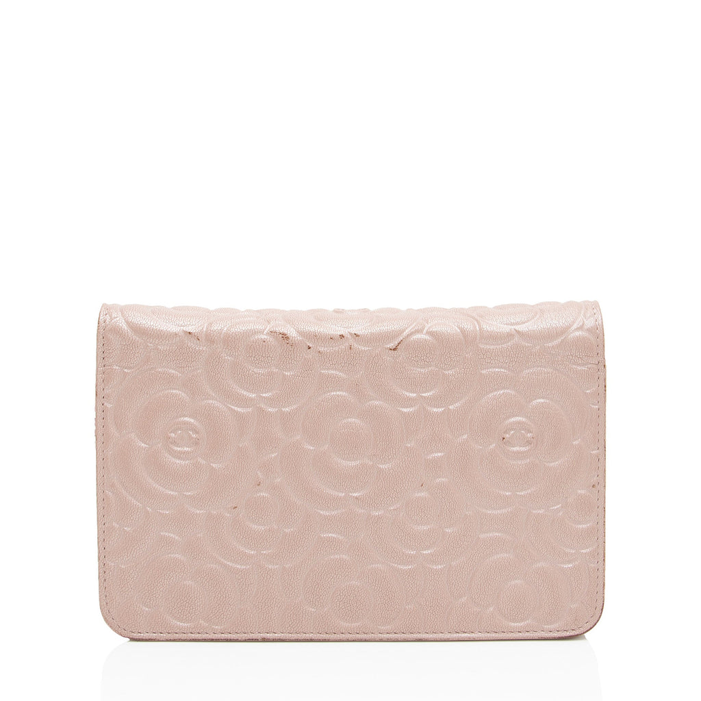 Chanel Lambskin Camellia Wallet on Chain