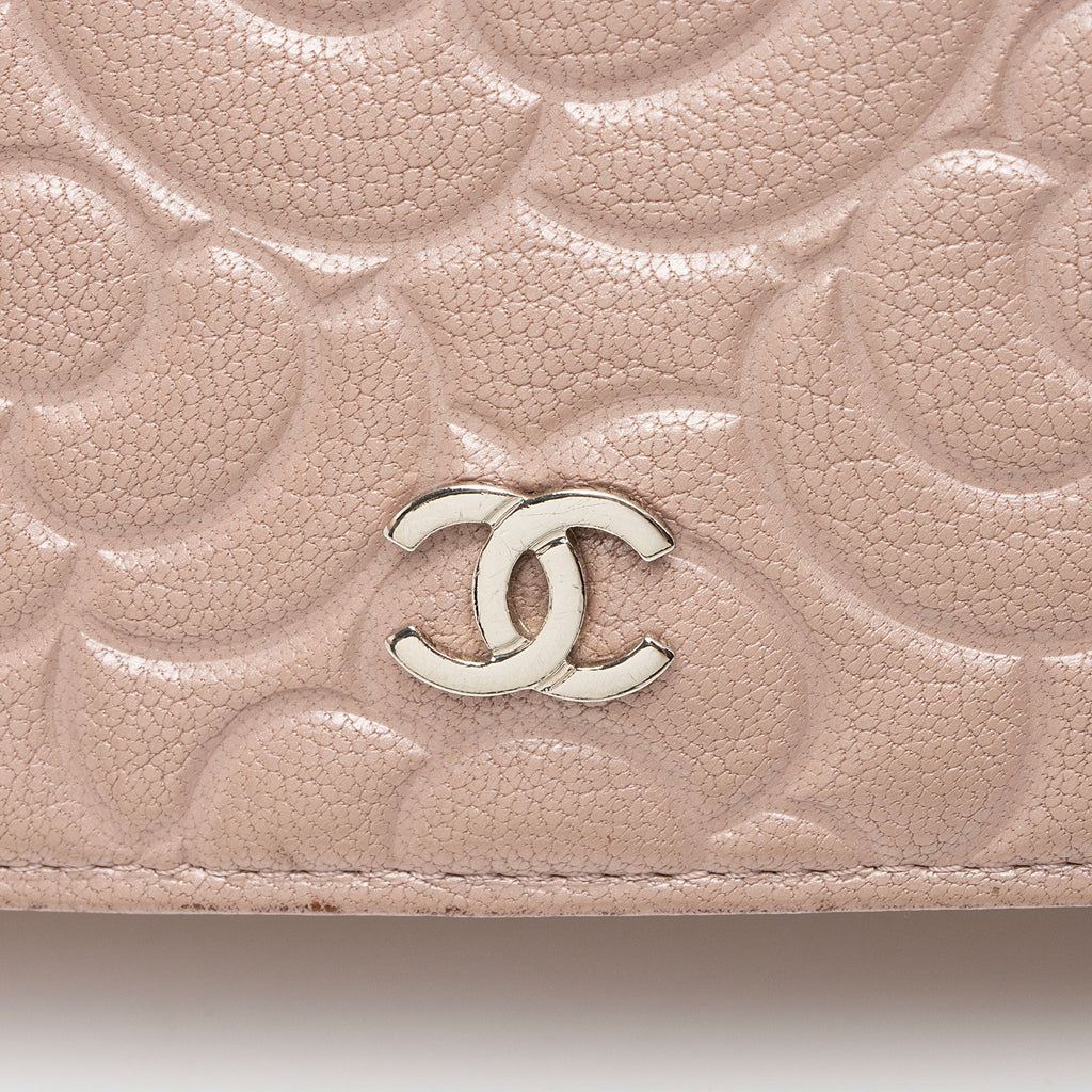 Chanel Lambskin Camellia Wallet on Chain