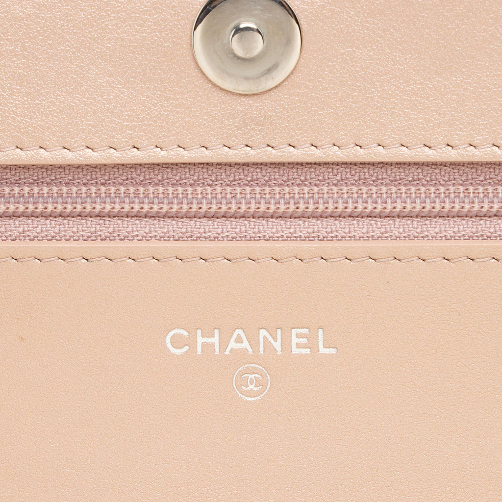 Chanel Lambskin Camellia Wallet on Chain