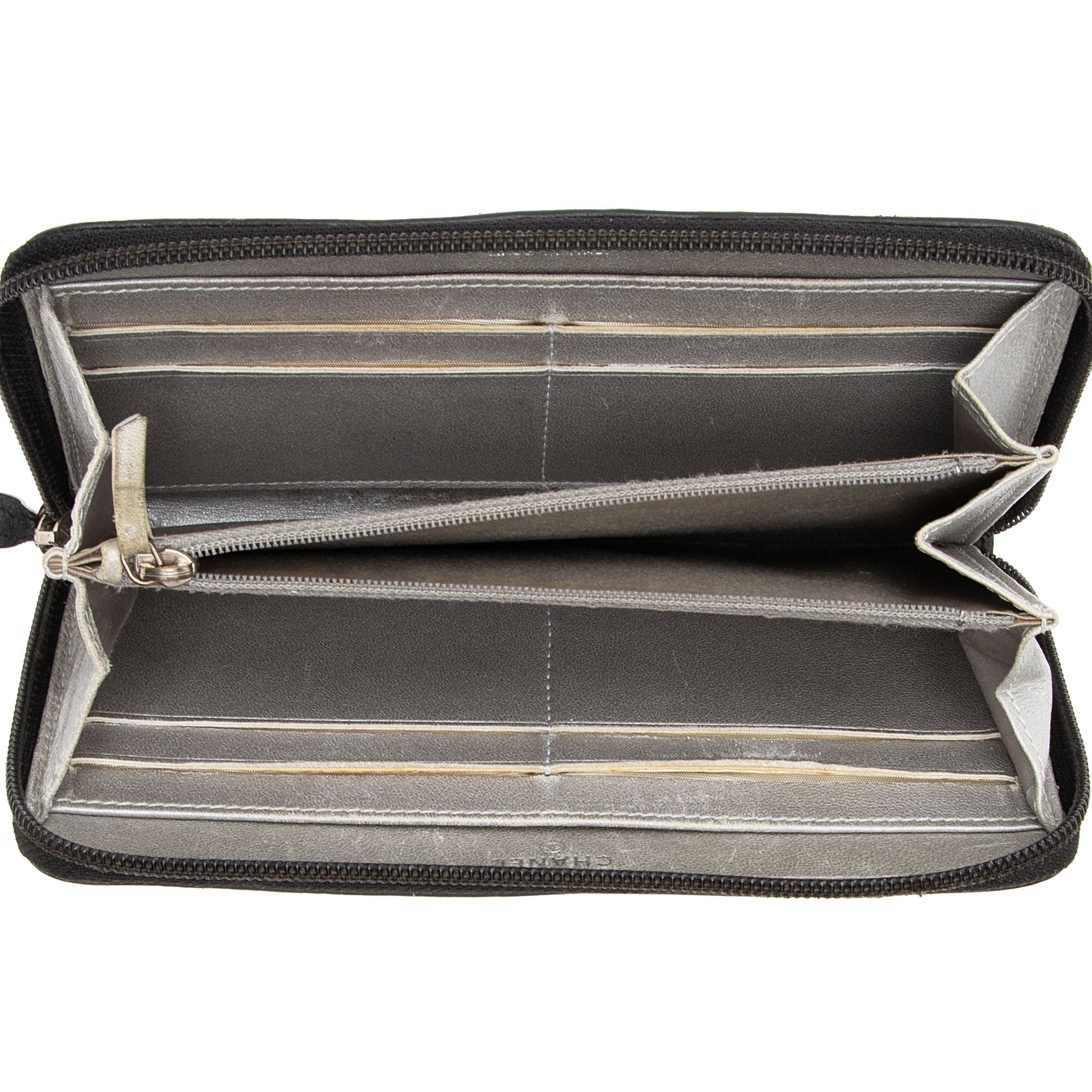 Chanel Lambskin Camellia Zip Around Wallet (SHF-fpP10f)