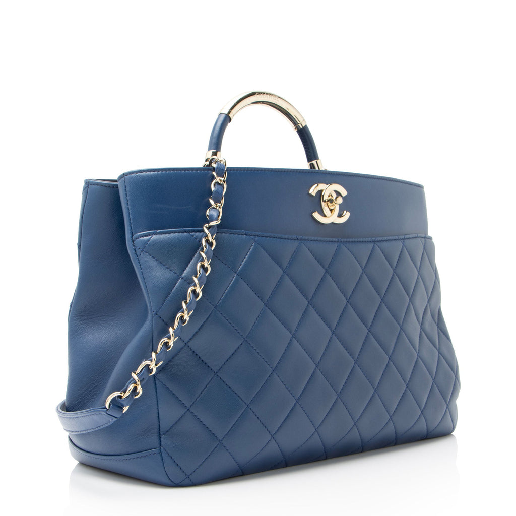 Chanel Lambskin Carry Chic Shopping Tote