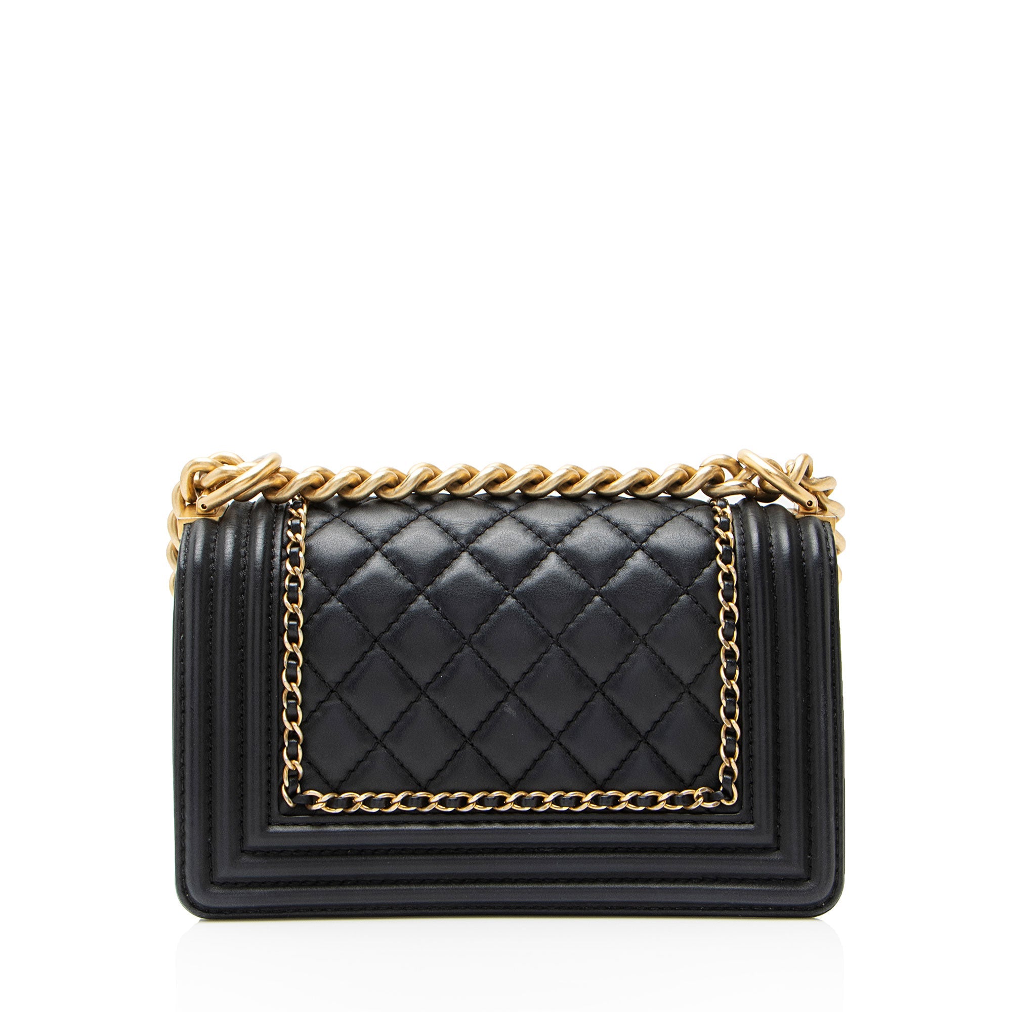 Chanel Lambskin Chain Around Small Boy Bag