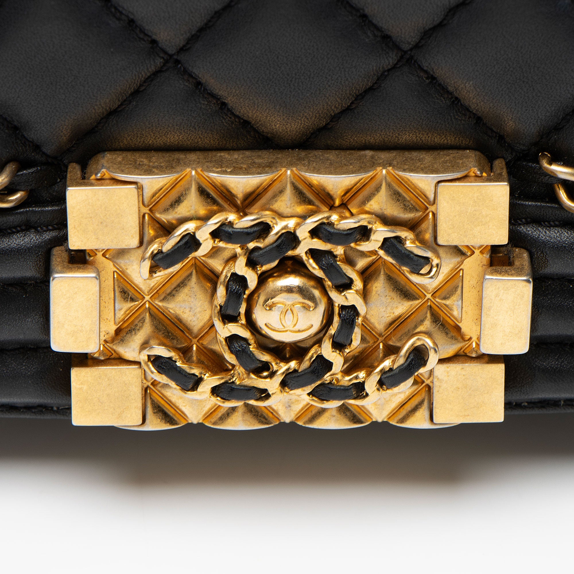 Chanel Lambskin Chain Around Small Boy Bag