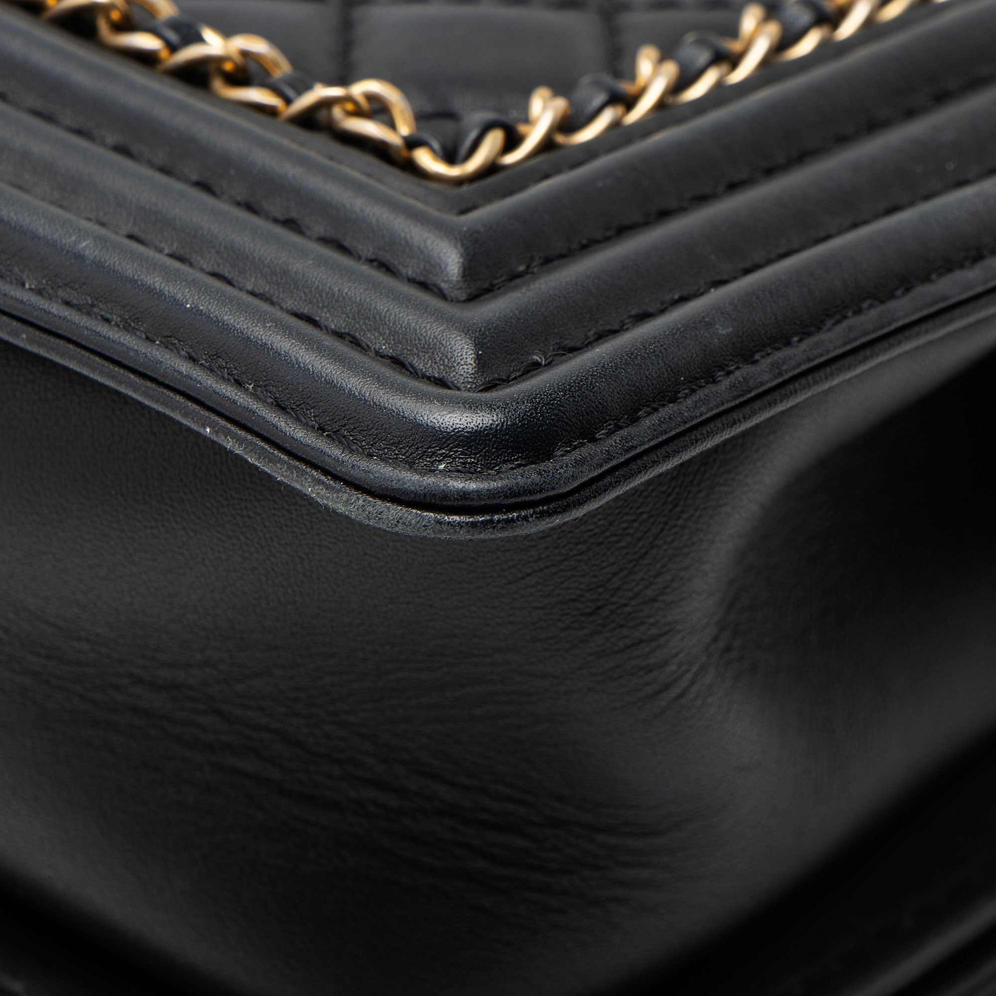 Chanel Lambskin Chain Around Small Boy Bag